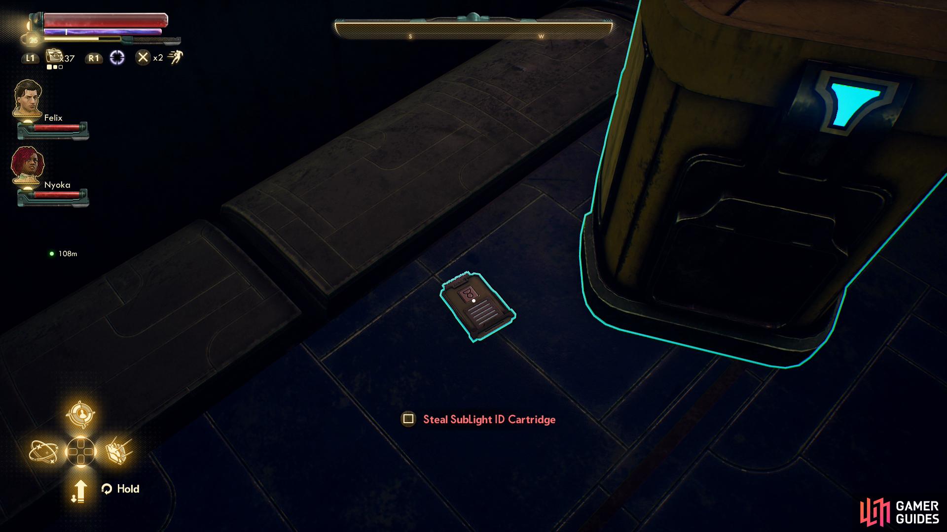 Up a ladder you can also score a SubLight ID Cartridge
