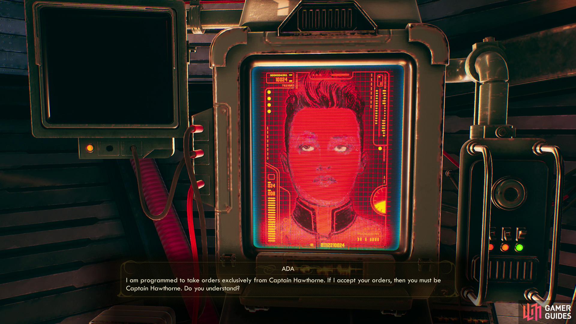 ADA will, for the sake of convenience, dub you Captain Hawthorne.