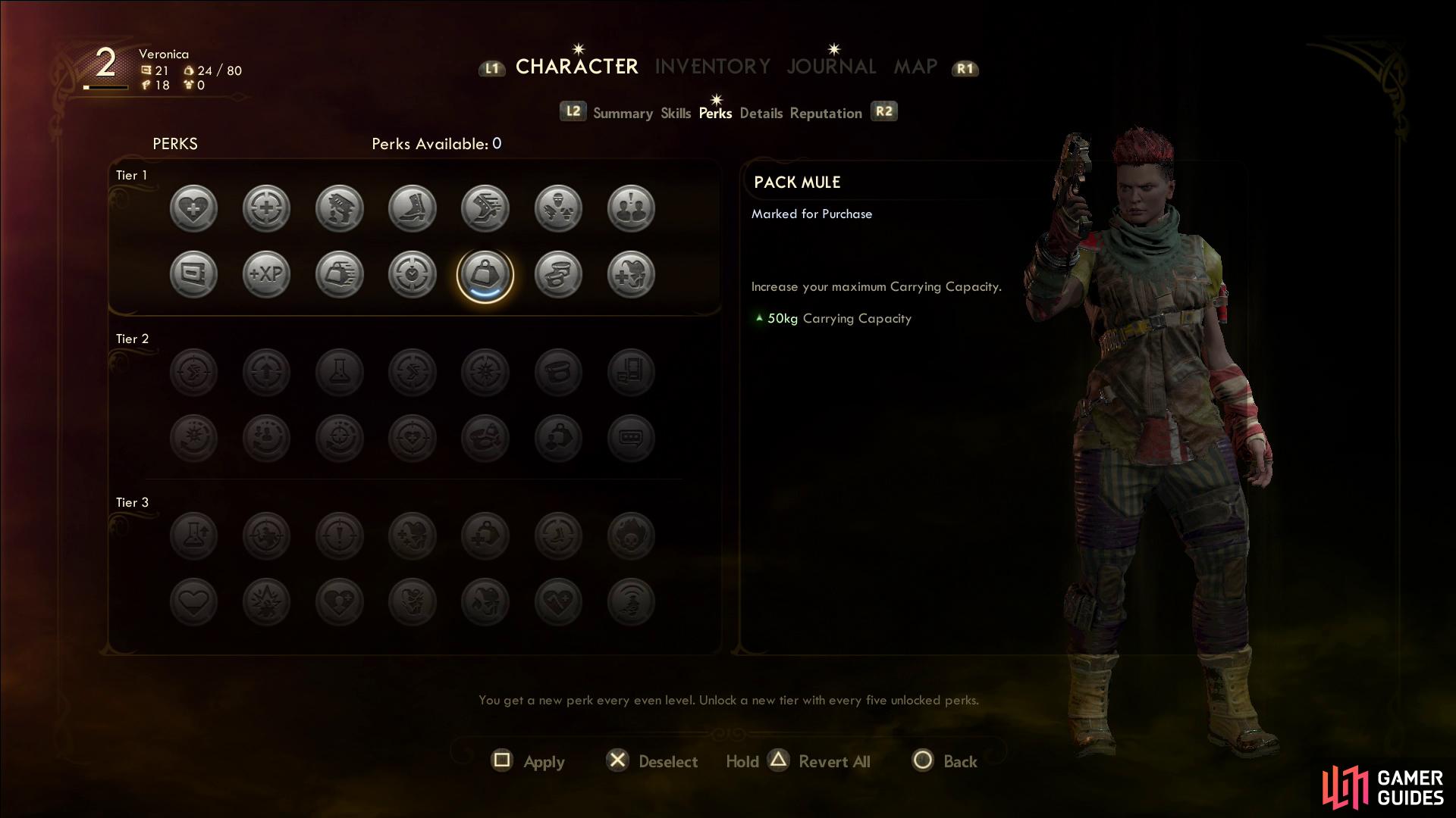 as well as a perk to pick.