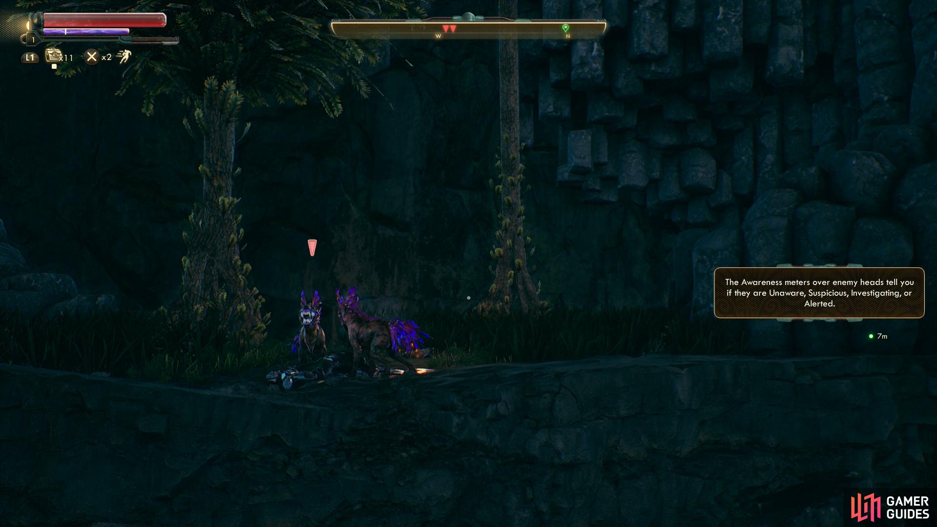 then sneak past some Canids… or not.
