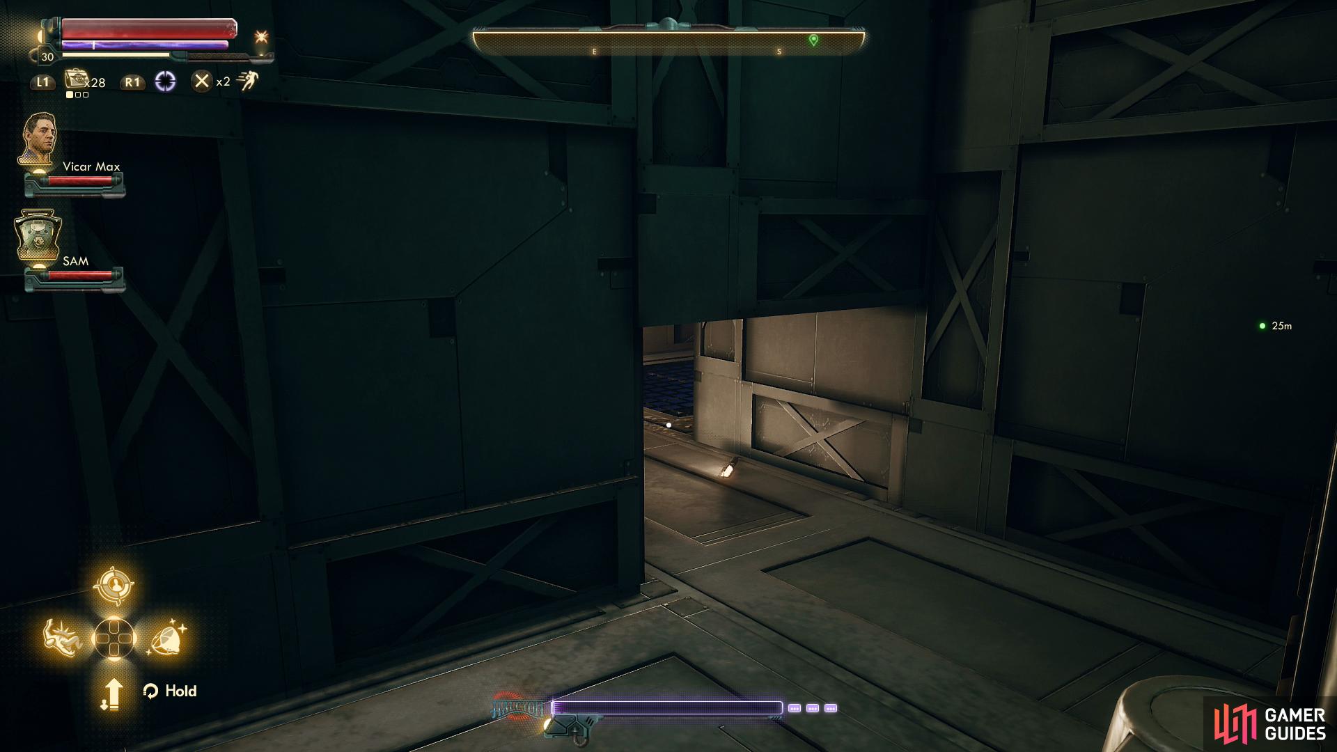 You can find a passage leading to a small office adjacent to the cargo room.