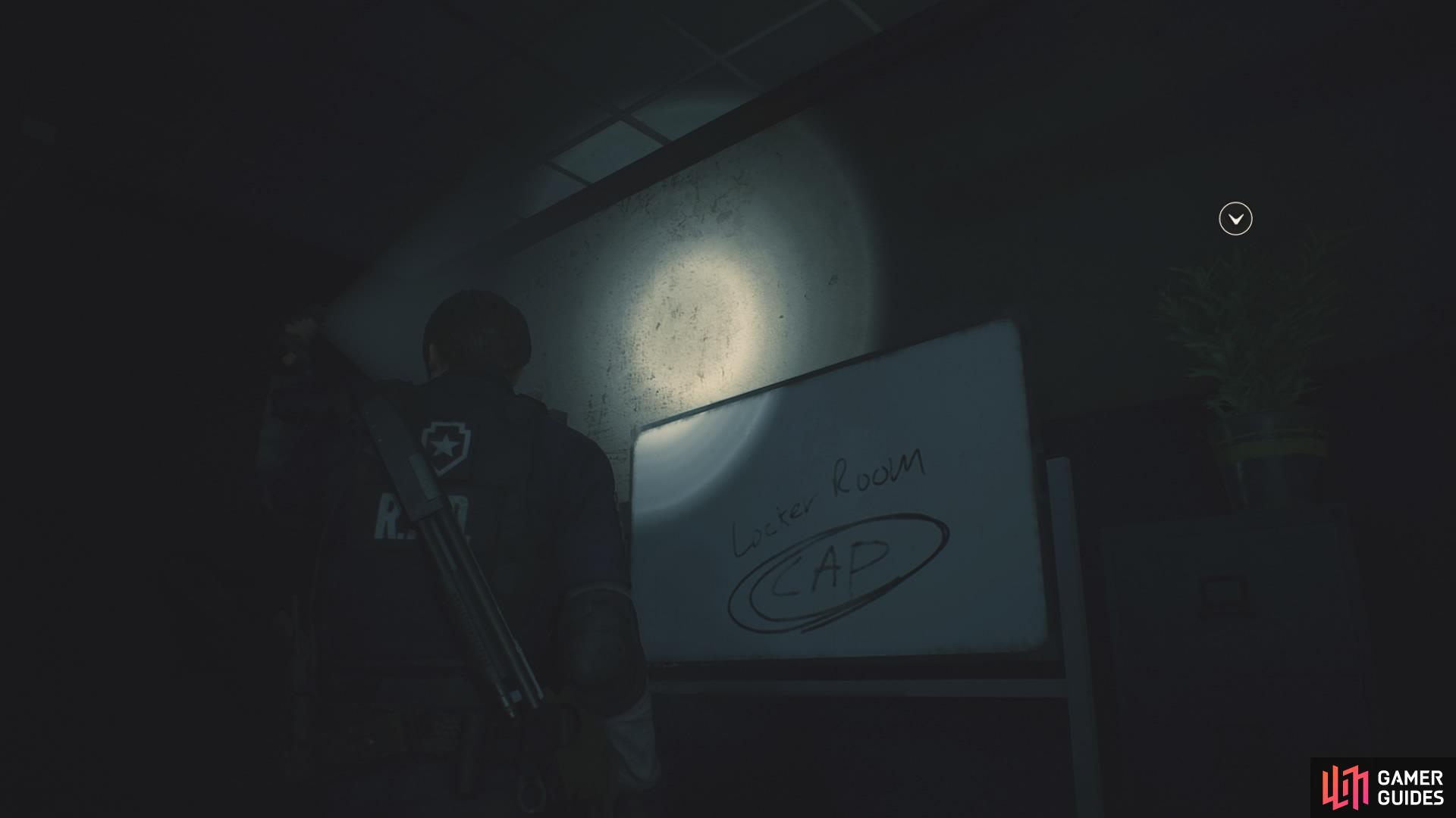 You'll be able to find the combination for the locker once you've unlocked the chained door in the Operations Room