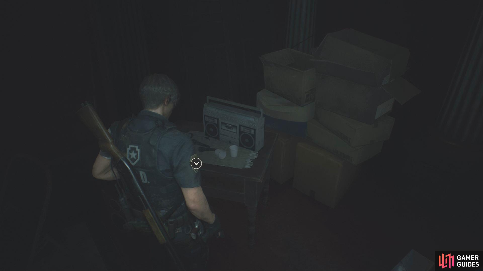 then head over to the northwest section to find another desk with a radio on top, inside will hold your second hidden treasure.