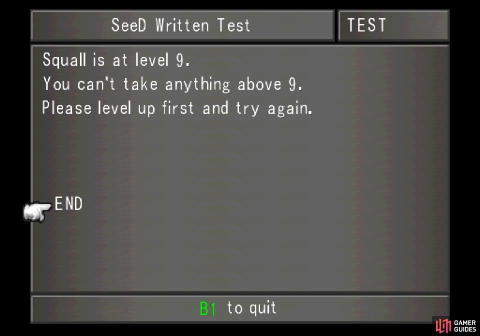You can only take a number of tests equal to your level, however.