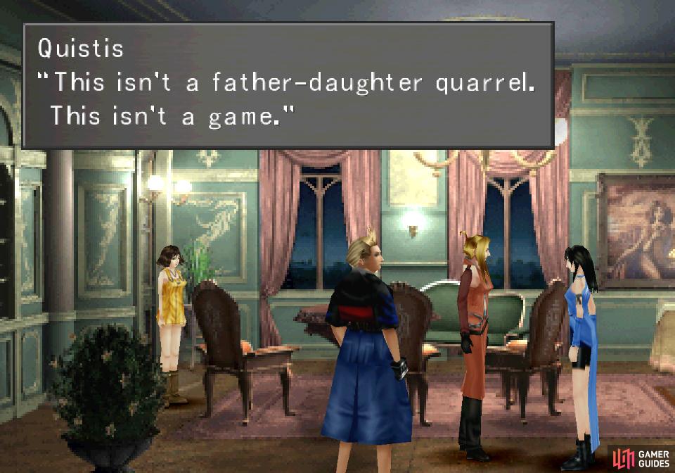 and Quistis will rightfully shut her down
