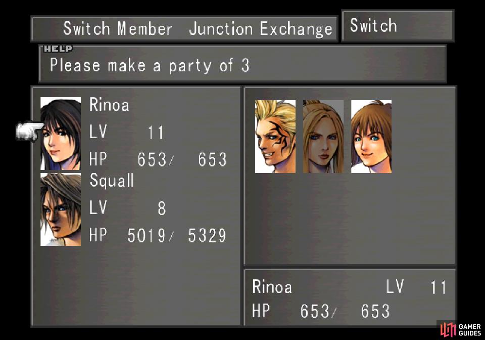 You'll have to make a party comprised of Rinoa and Squall