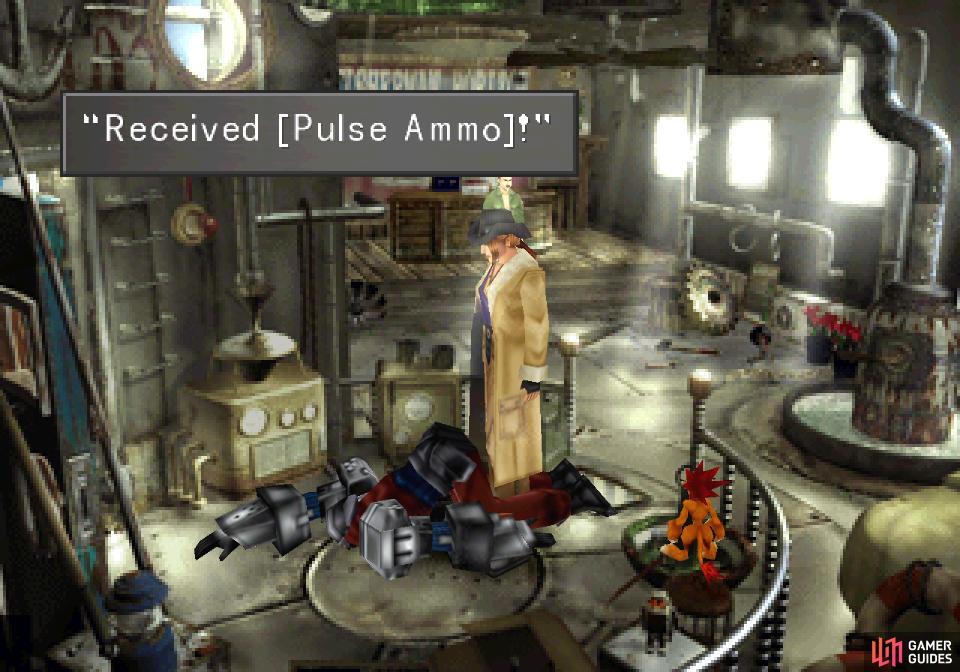 and search the Galbadian Officer to find an assortment of ammo, including Pulse Ammo
