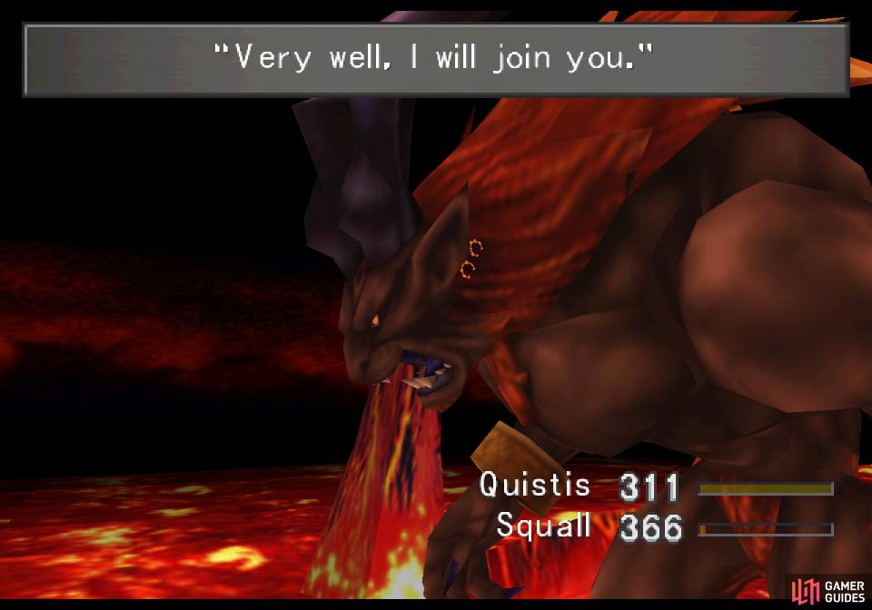 Defeat Ifrit and he'll submit to you