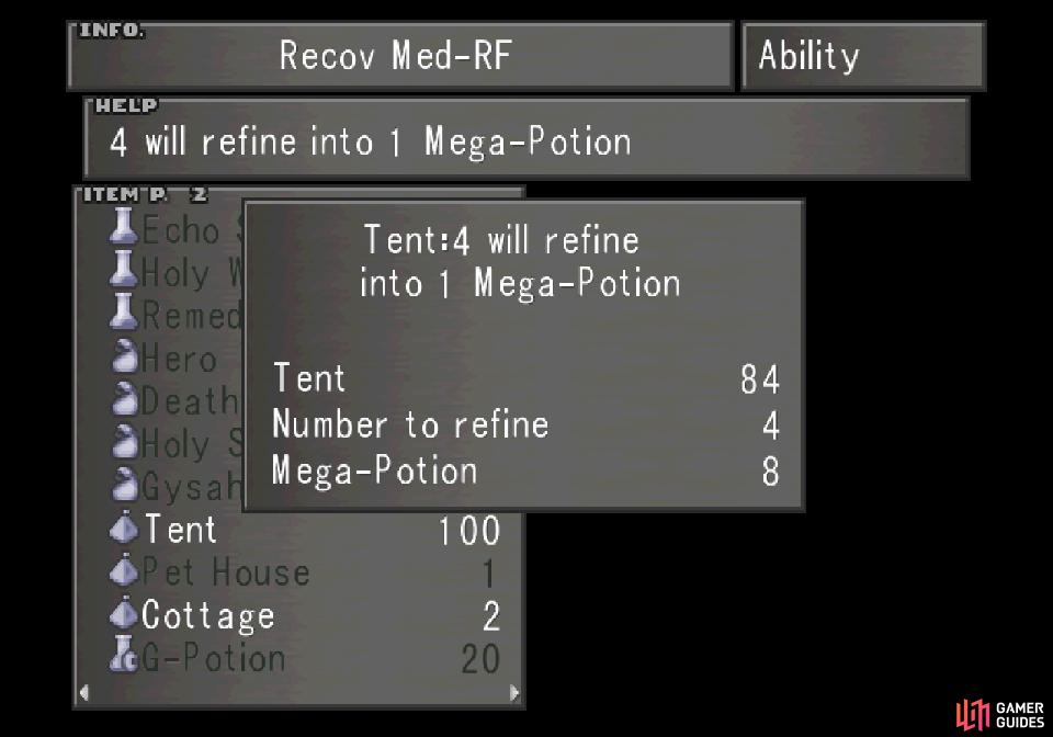 which you can refine into Mega-Potions