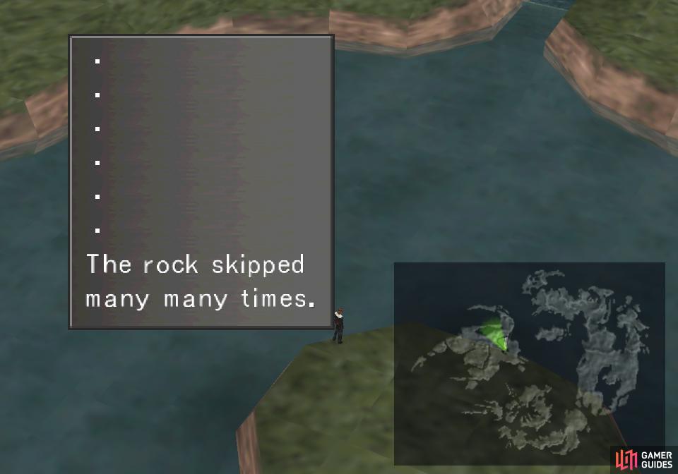 After you've seen them all, skip rocks repeatedly until it skips "many, many times".