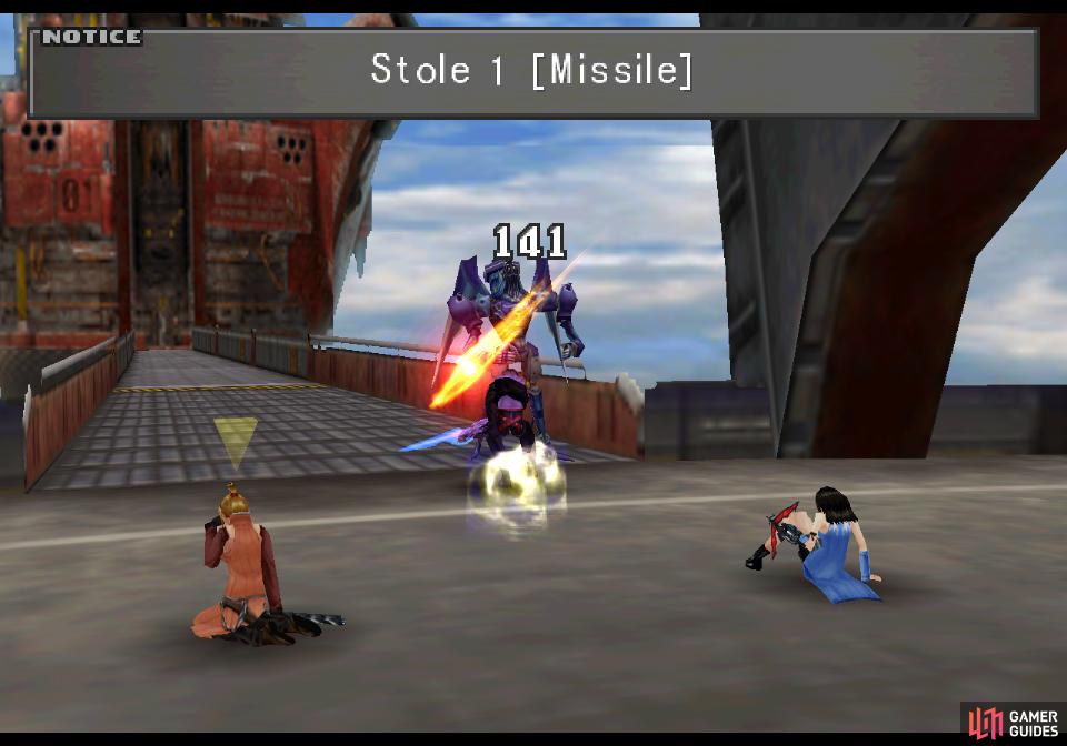 and try to steal a Missile before ending the fight