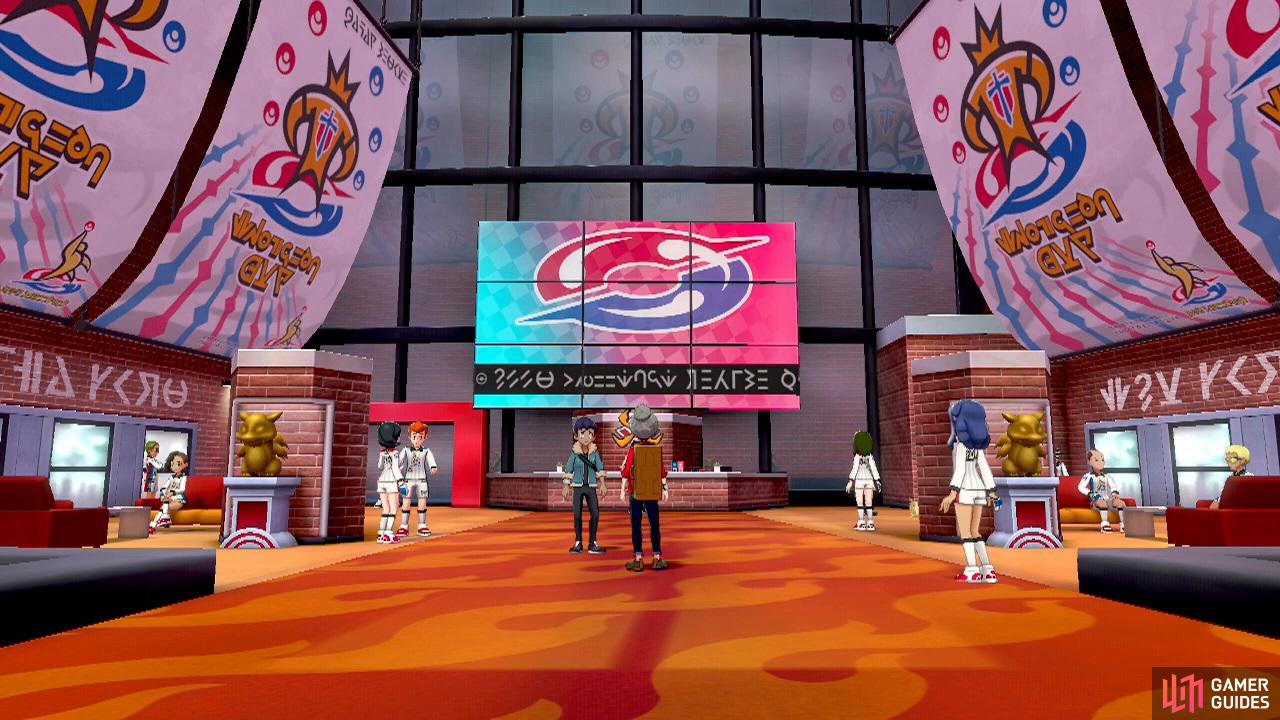 You'll be returning to this stadium to battle the Fire-type Gym Leader.