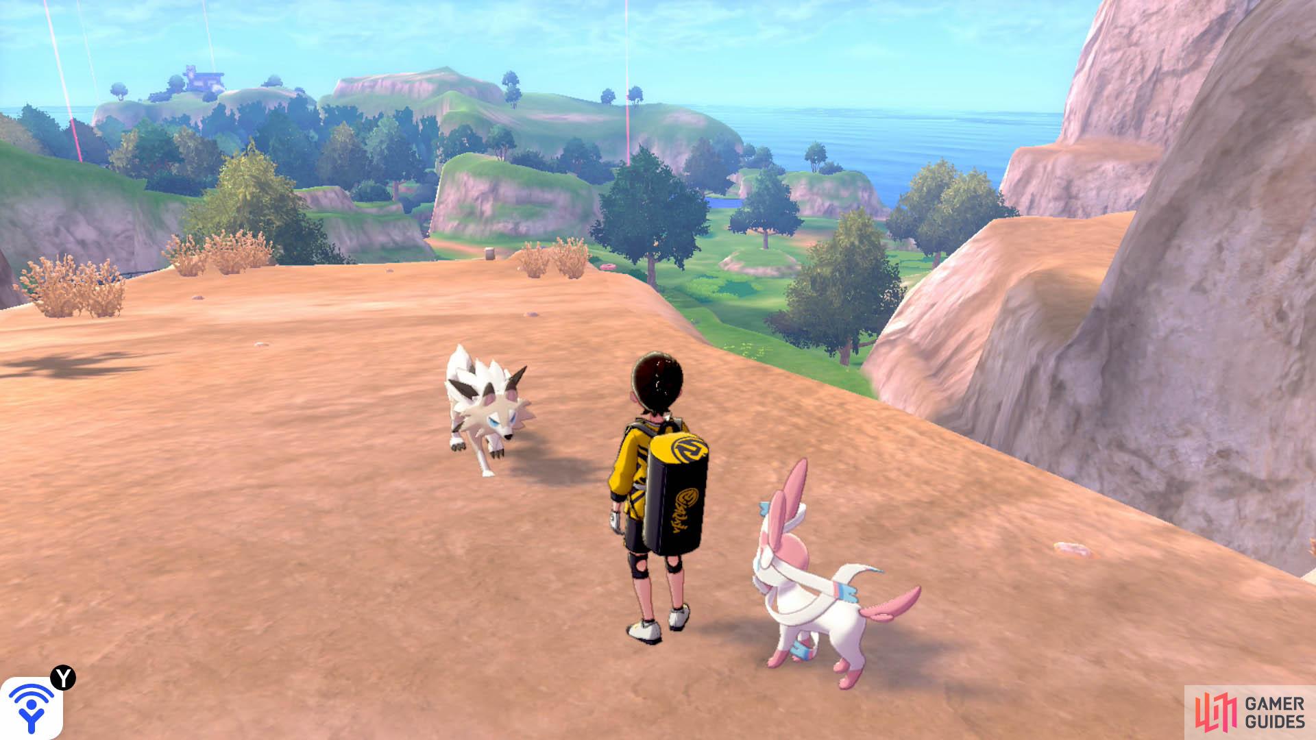 Lycanroc has three forms, two of which can be found roaming the area.