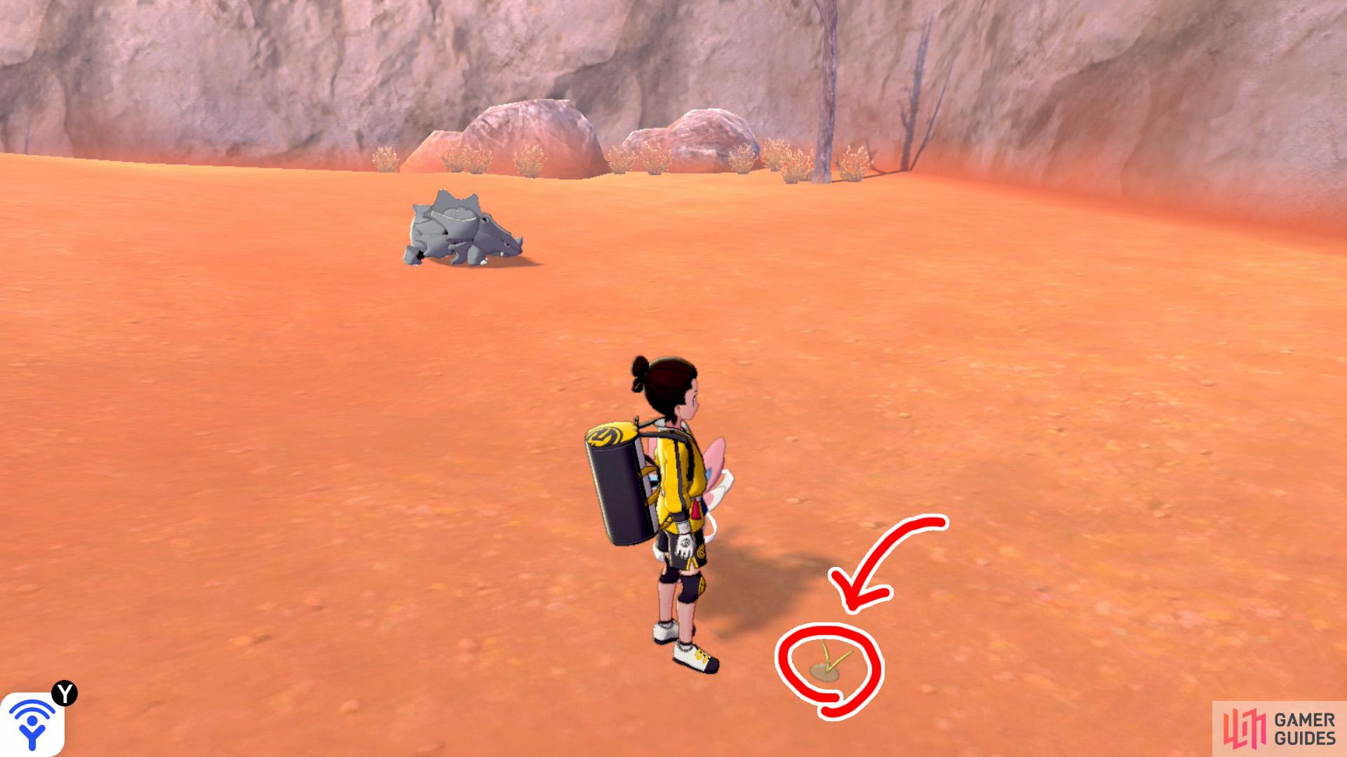 4/10: From Diglett 3, stand where the gold item ball (TR21 Reversal) is, with the cliff wall to your back. Run straight ahead for around 10 seconds. It's located in the desert sand, far from any discernible landmarks.