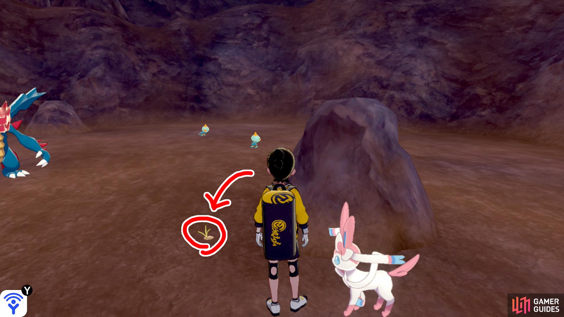 2/7: From Diglett 1, go down the slope along the left side. You'll reach an area with wild Pokémon. Check behind the rock on the left.