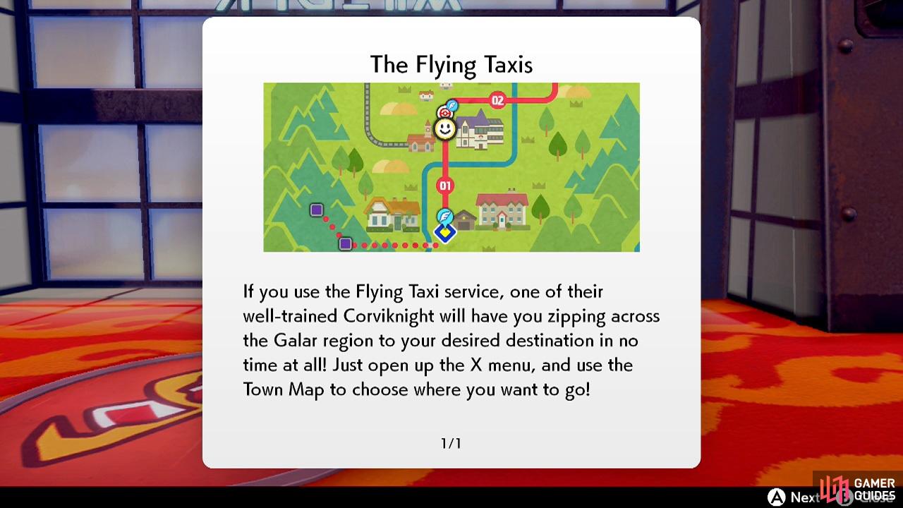 The Flying Taxi functions similarly to HM Fly in earlier games.