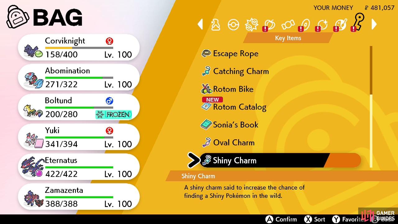 The Shiny Charm requires obtaining all 400 Pokémon in the Galar region.