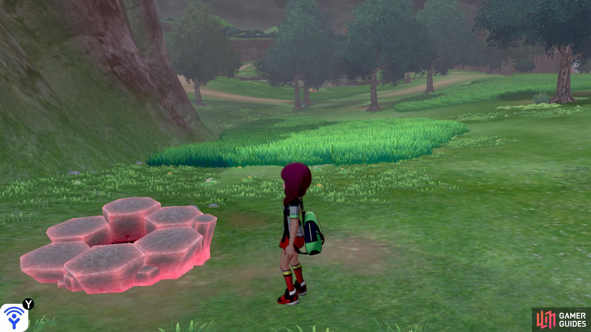 You'll find this Den in the far southwest corner of Rolling Fields.