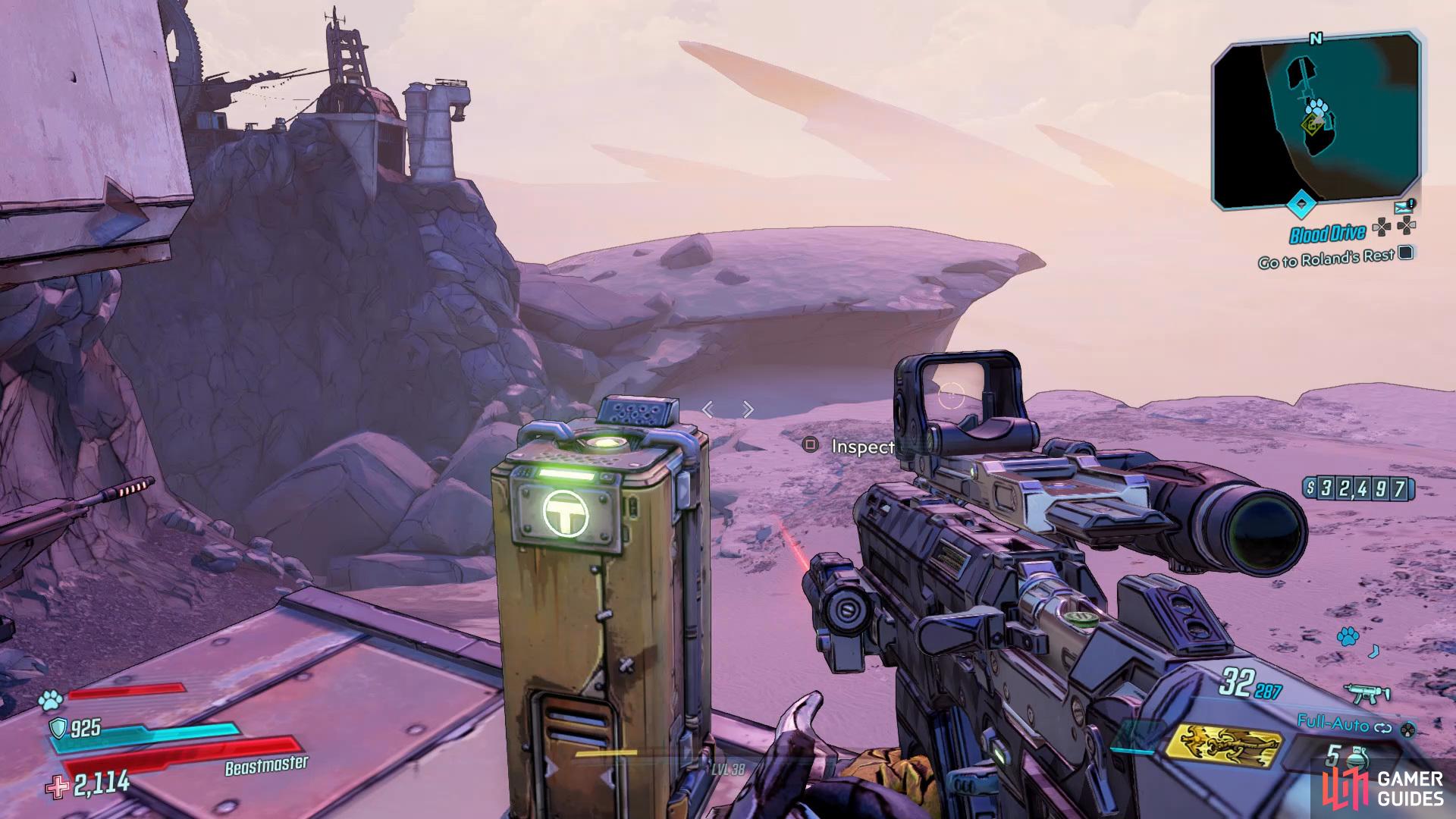 to find the Typhon Log overlooking the desert.