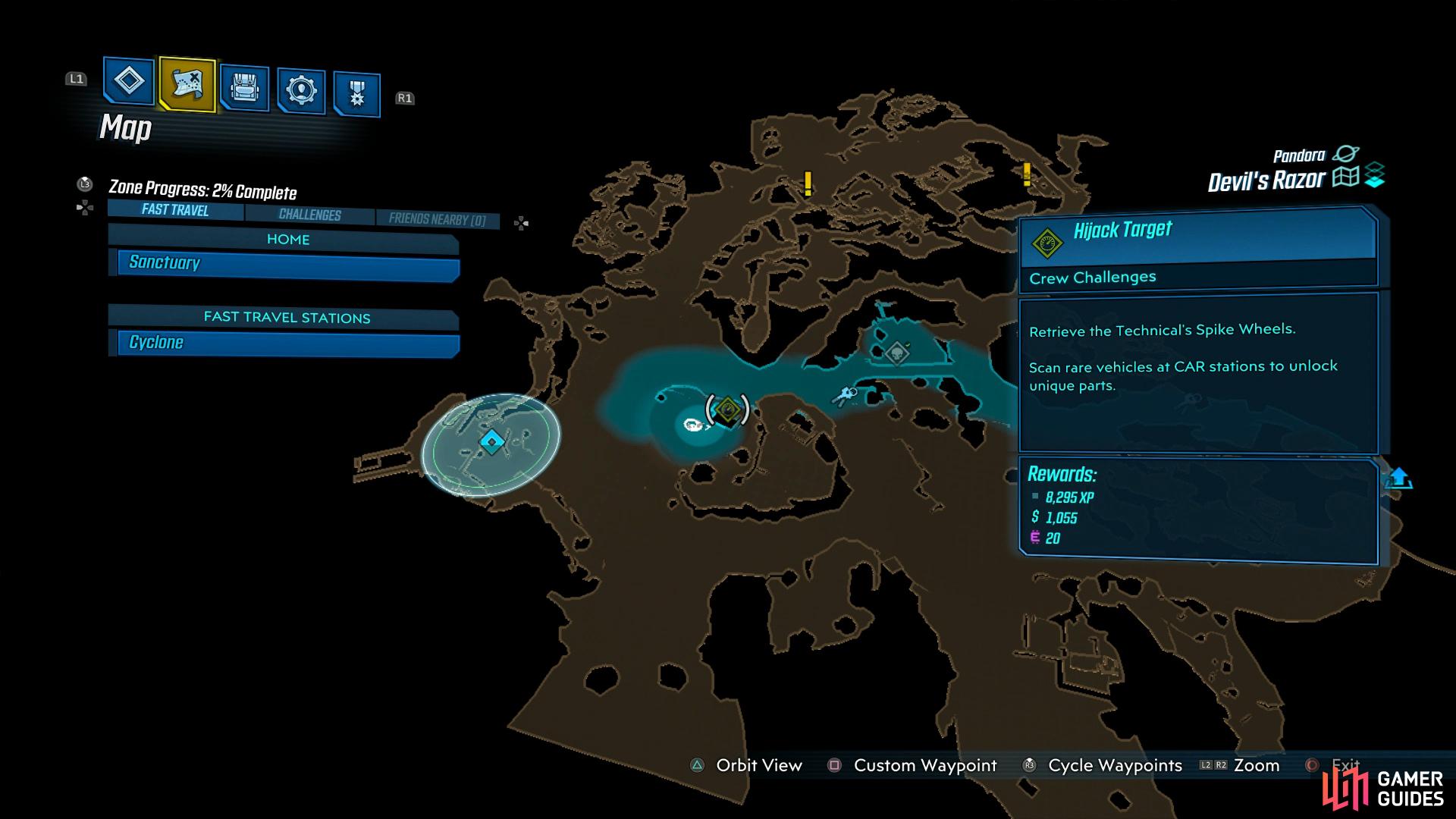 Dusty Acres can be found to the east of Roland’s Rest