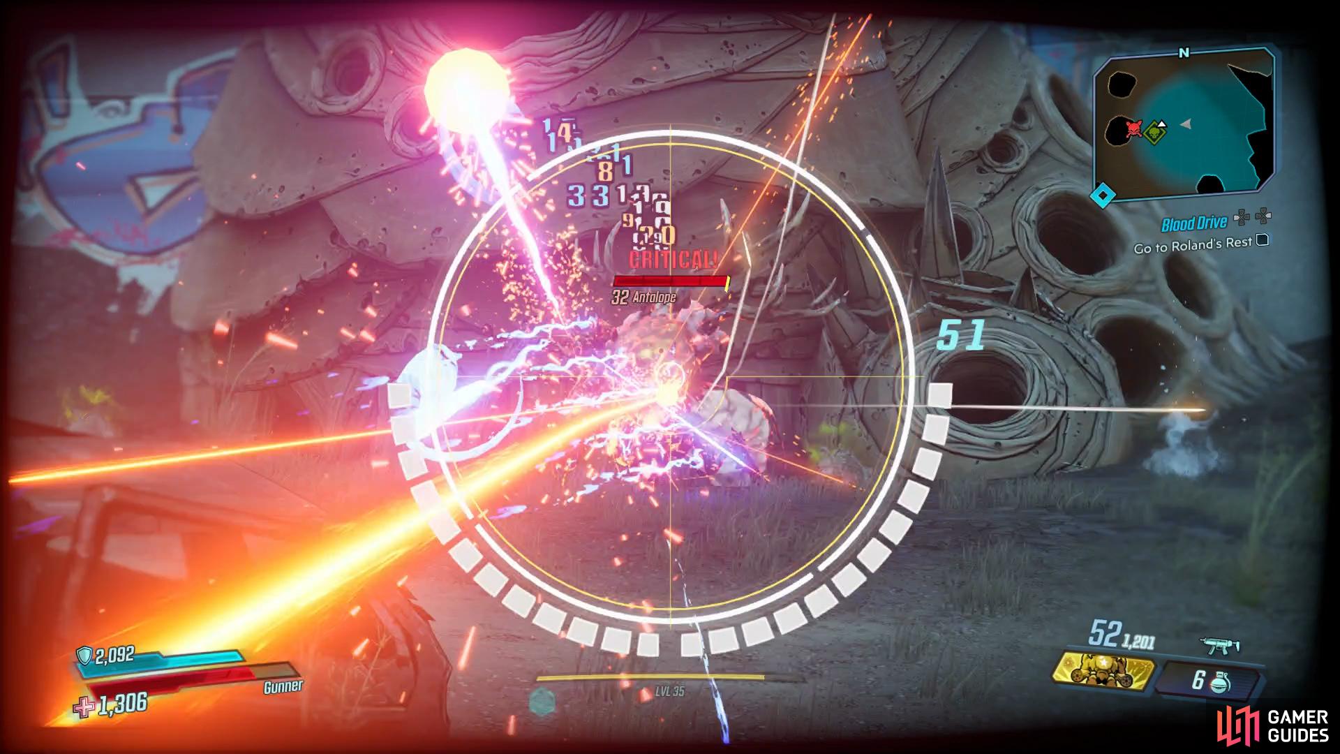 remember to shoot the Antalope from behind to deal Critical Damage.
