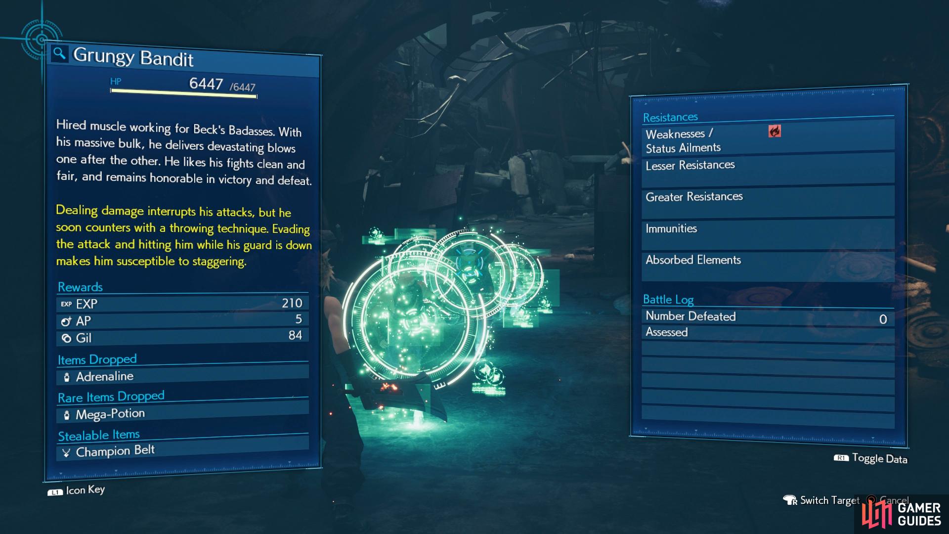 The Grungy Bandit has a valuable Champion Belt to steal