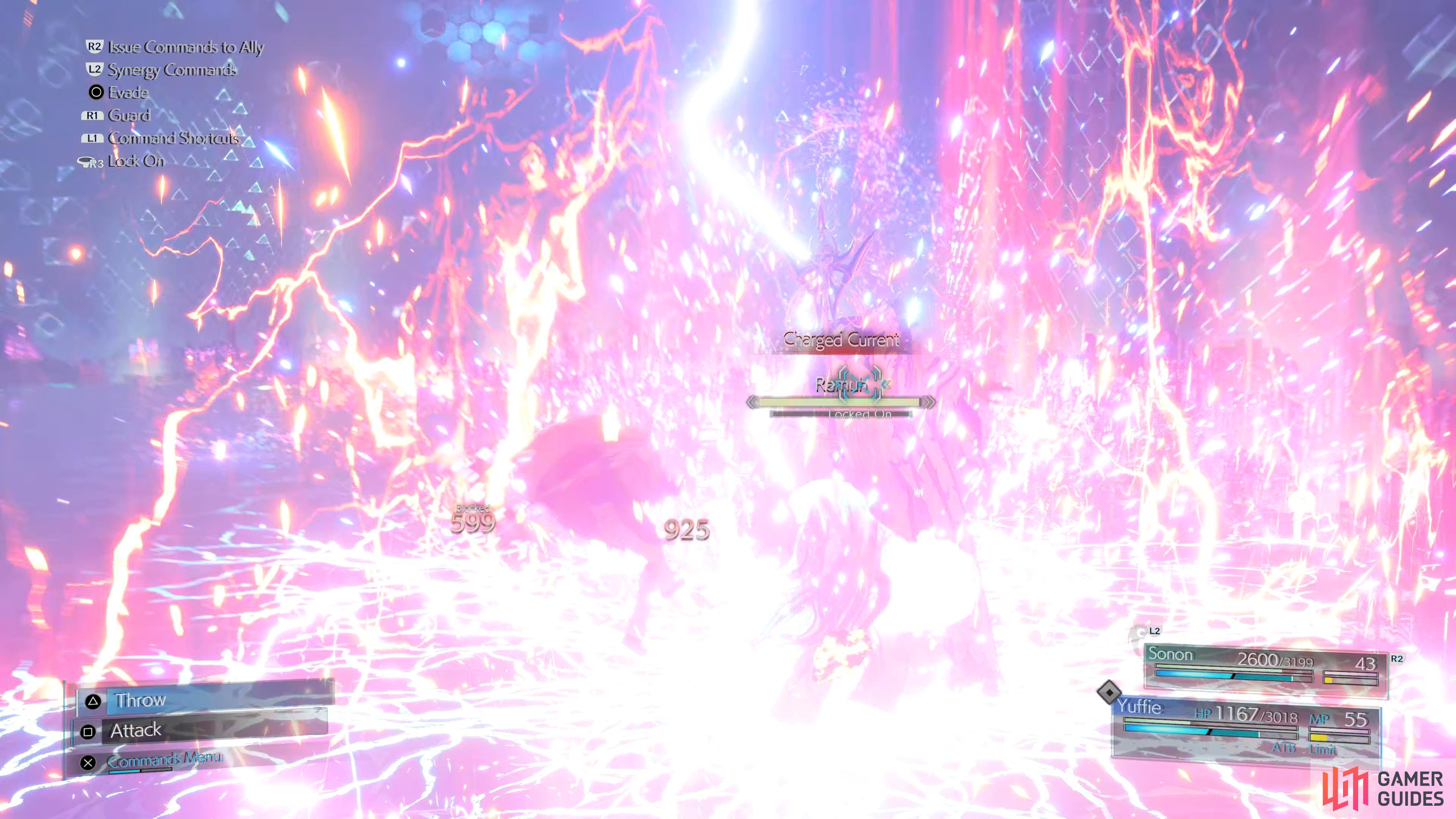 Charged Current will deal moderate damage around where Ramuh is situated