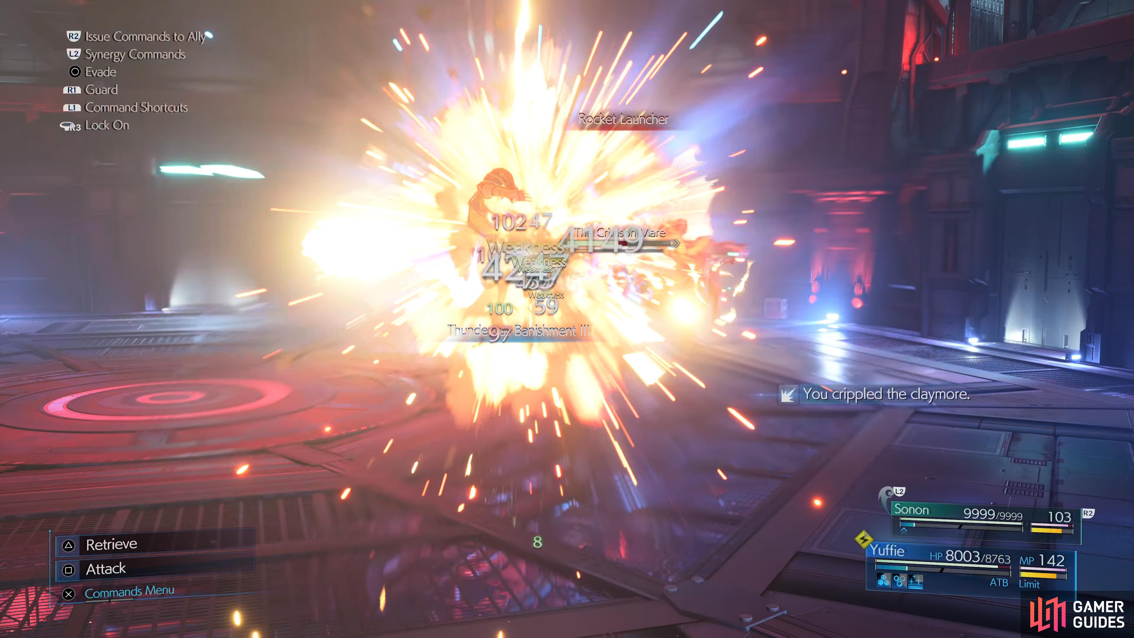 a single Thunder Banishment III is enough to take out the Claymore.