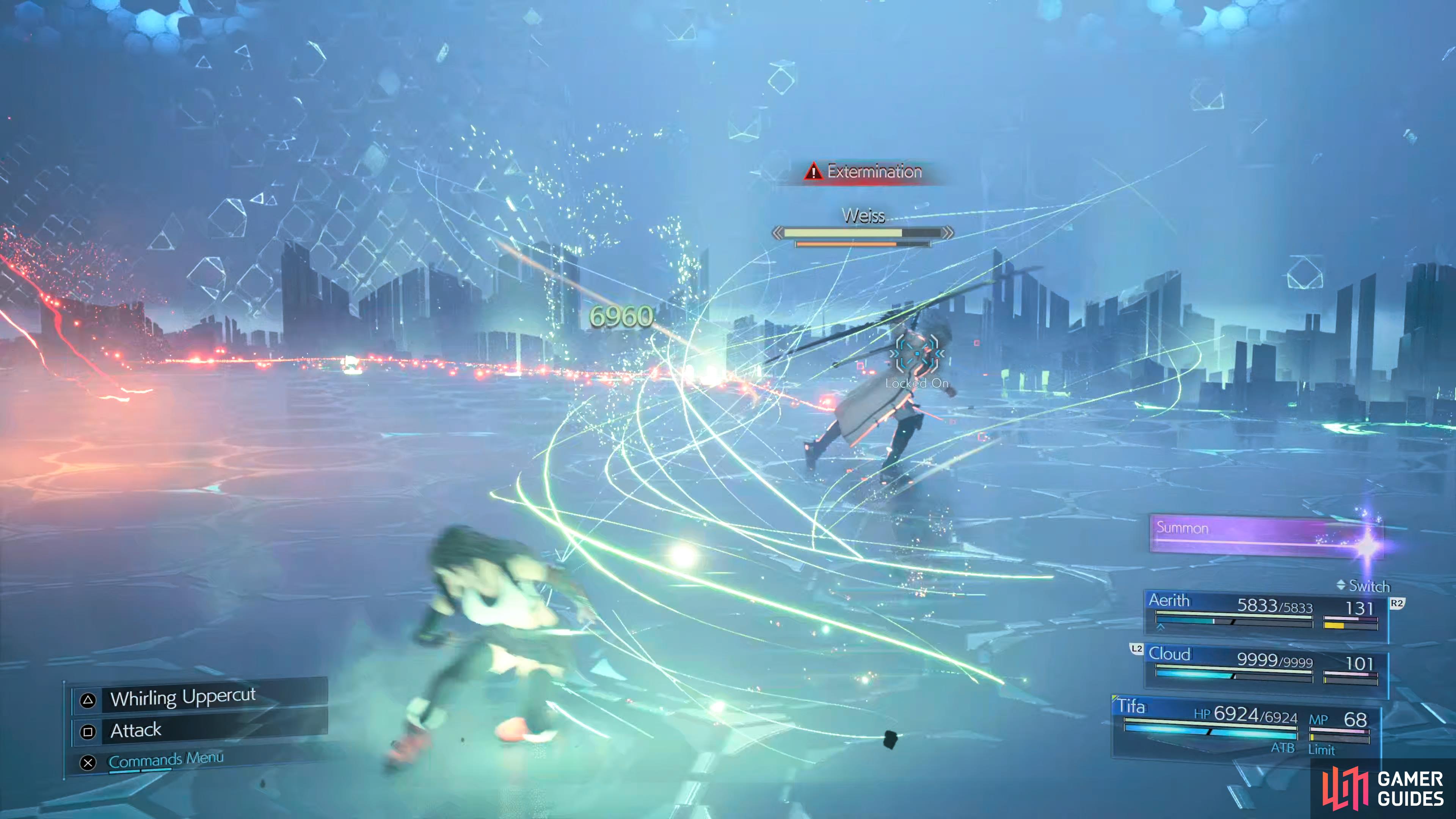 dodge the swords before he uses Extermination