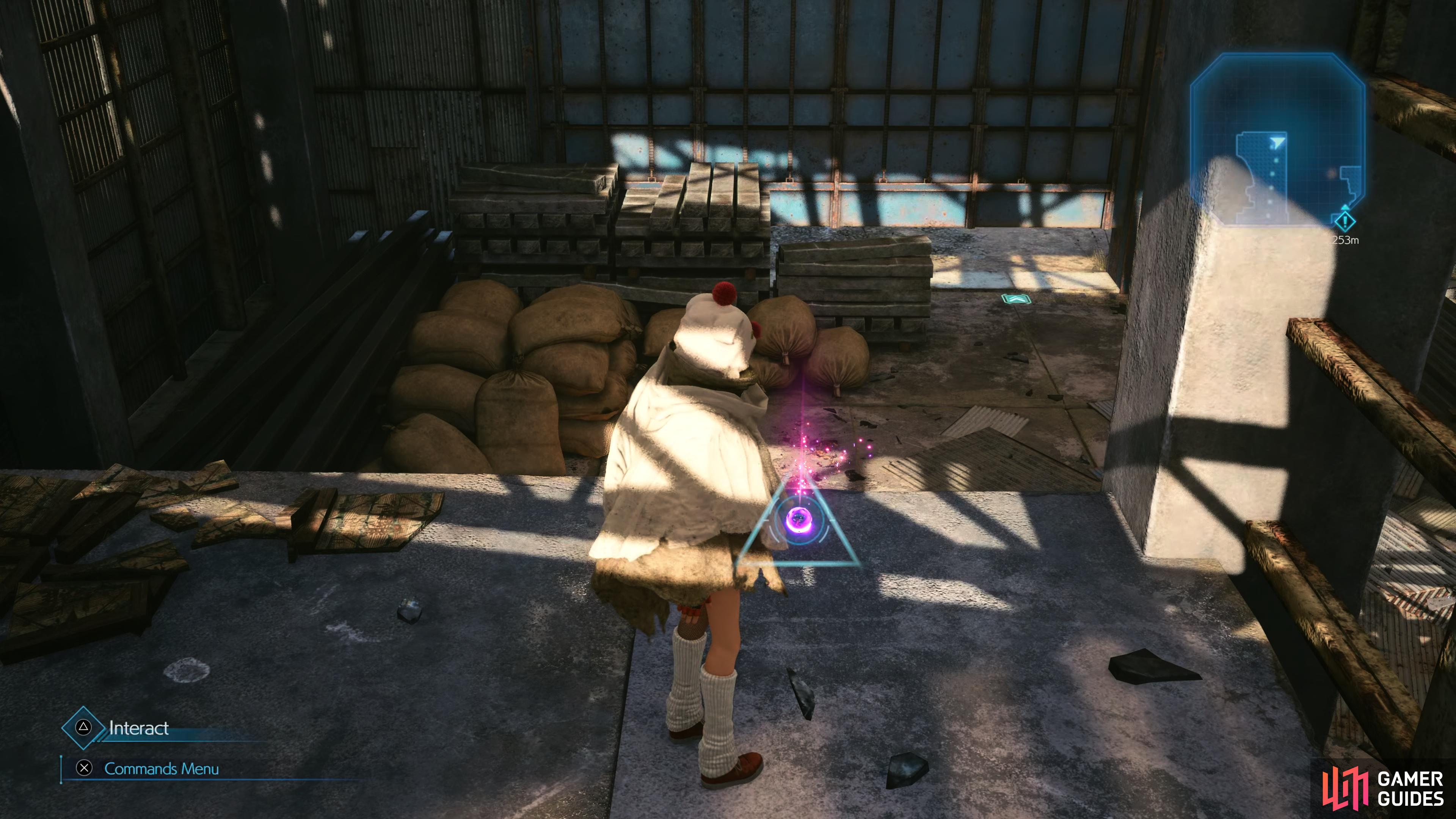 then take it up to score some HP Up Materia