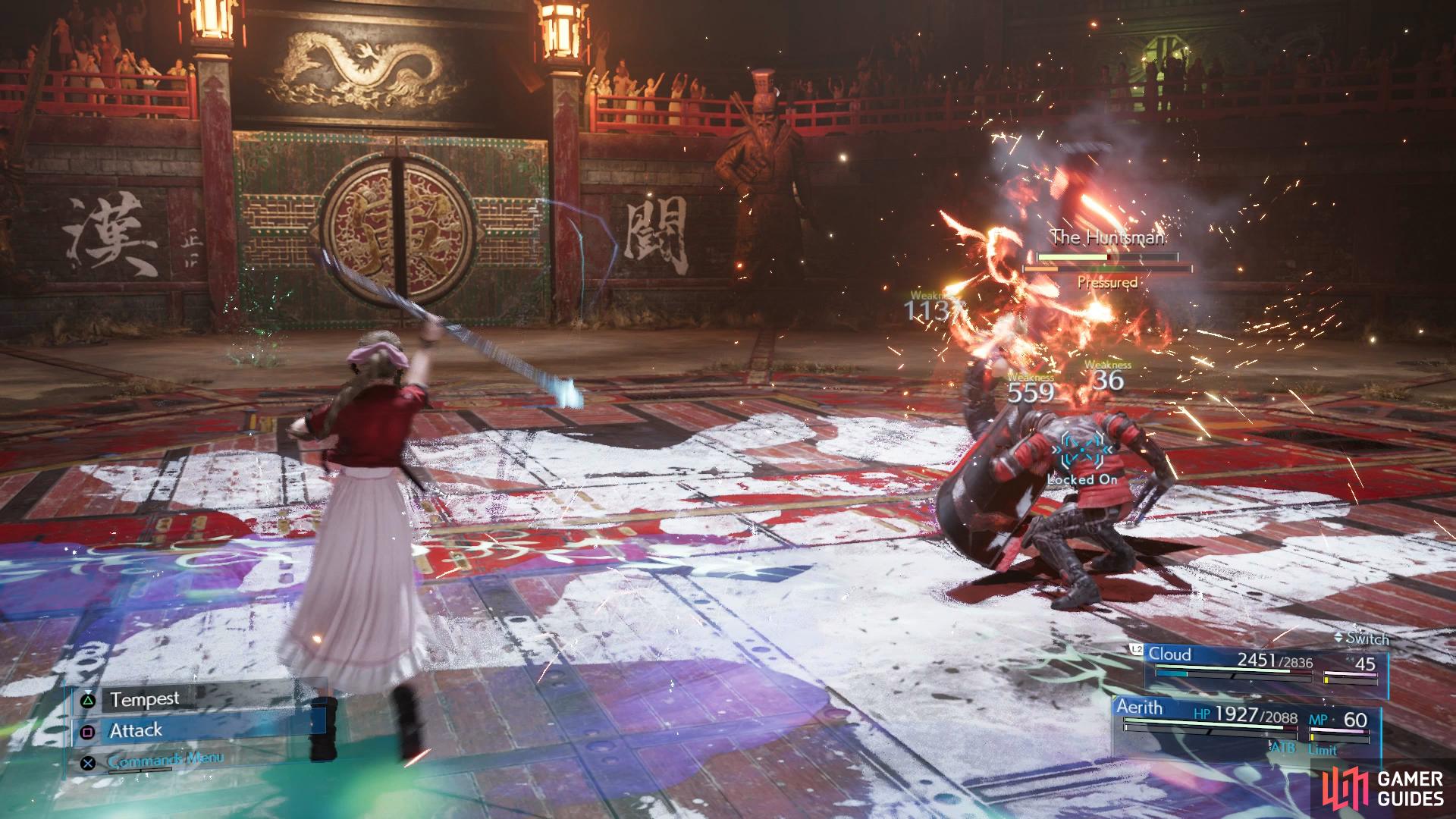 Make use of Arcane Ward and Fire to take The Huntsman down easily.