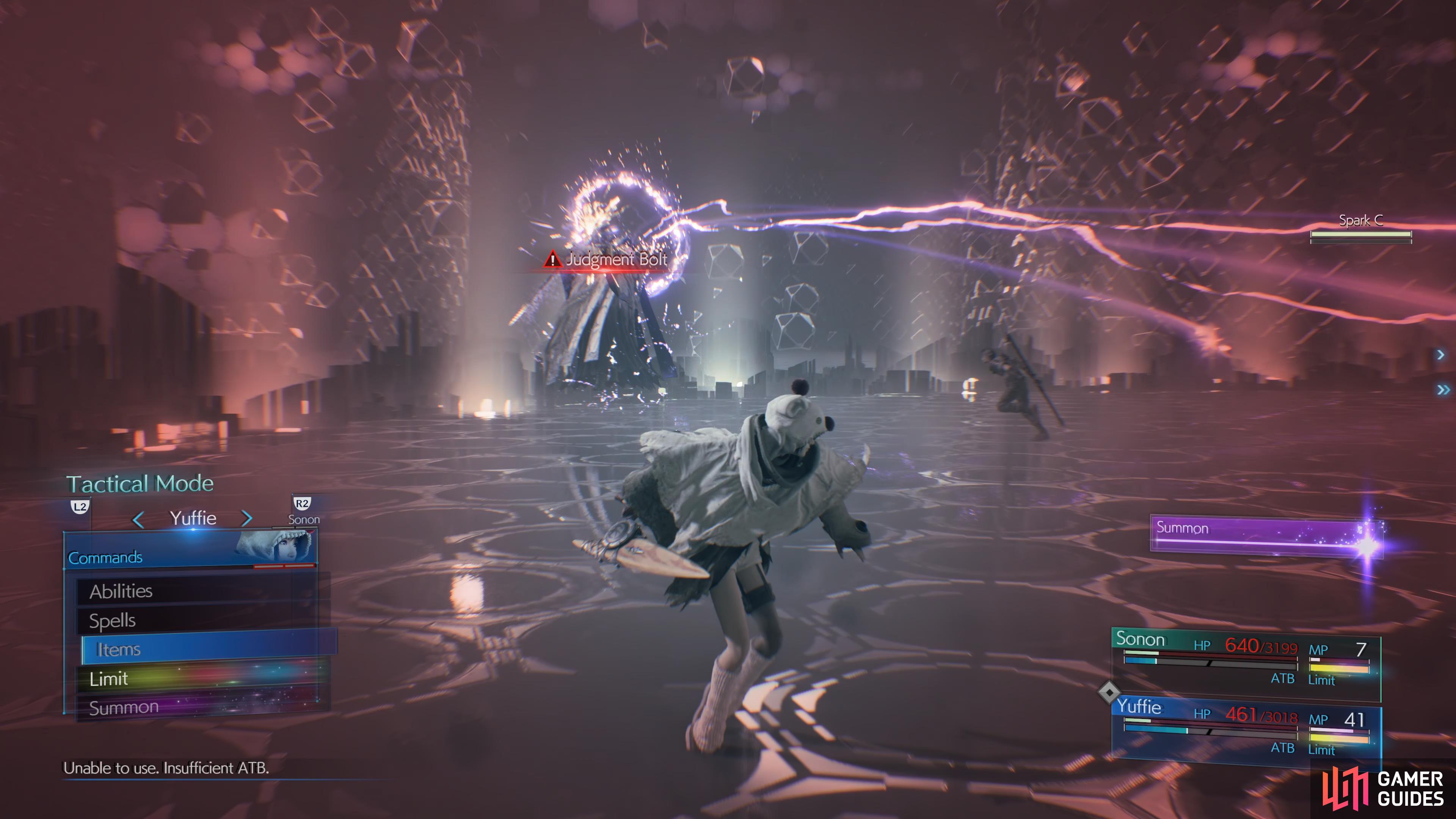 be sure to Cure your party when you see him preparing Judgement Bolt