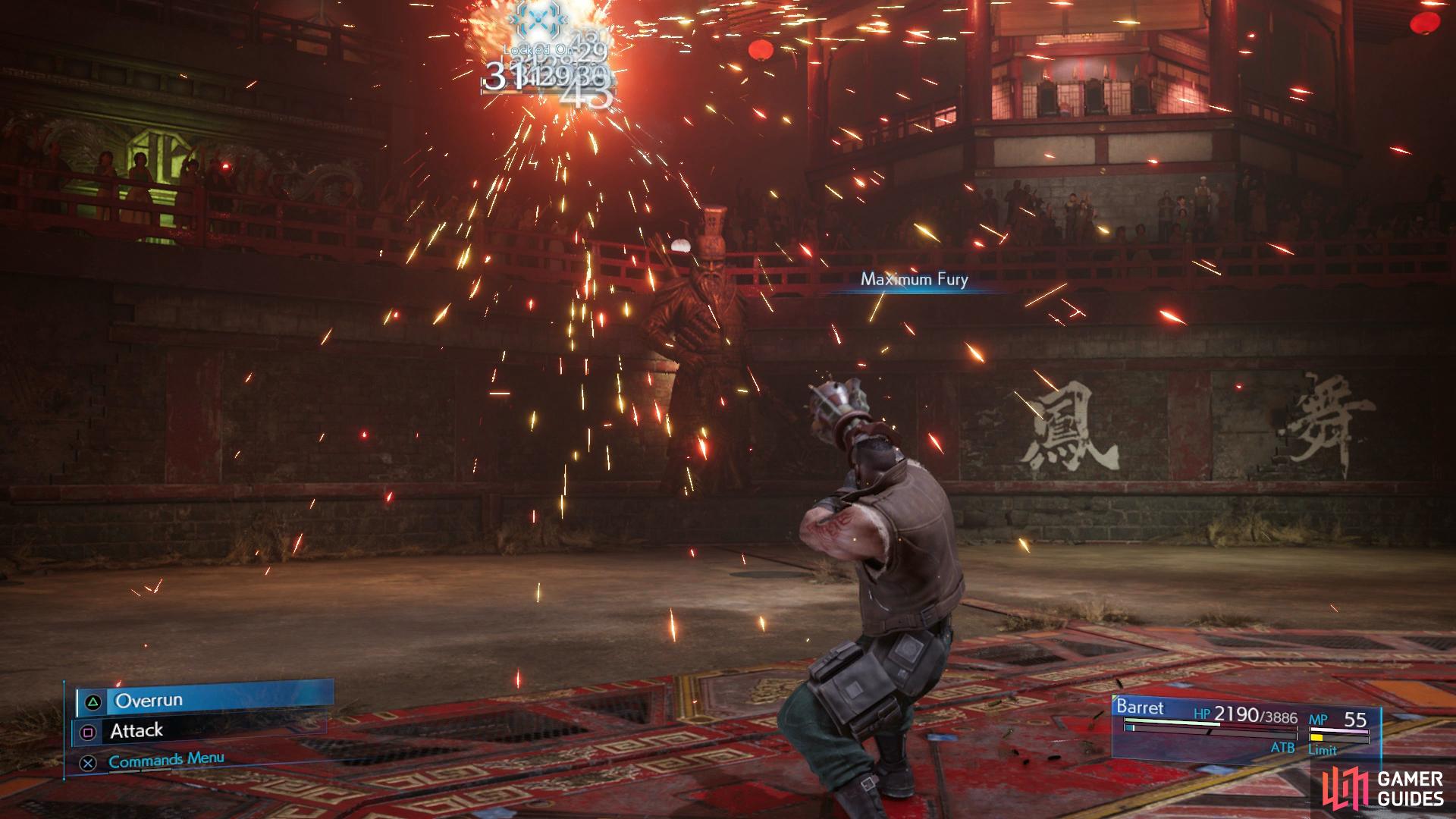 For some reason, Maximum Fury will still fire bullets even if you're using a melee weapon with Barret.