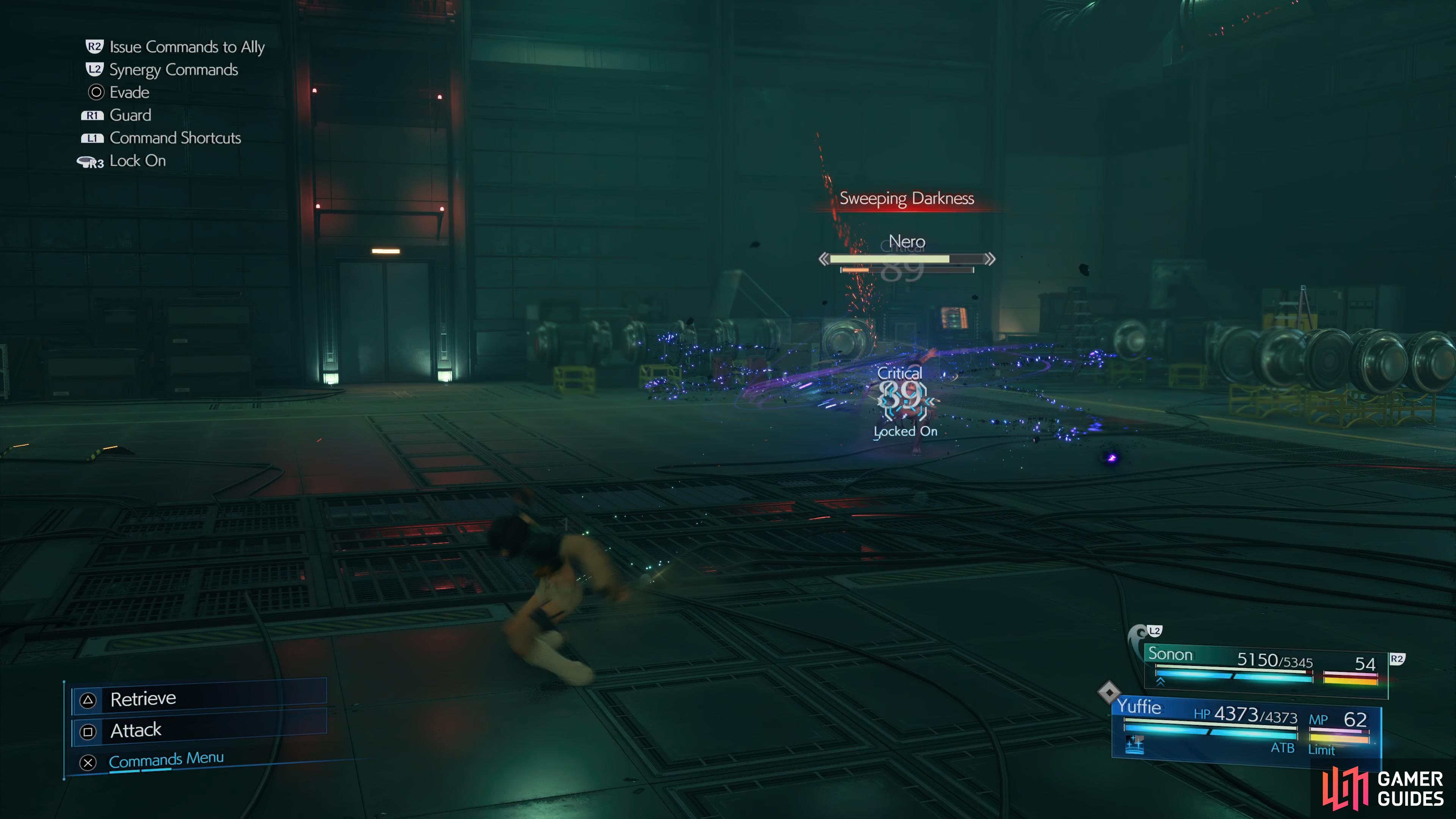 Sweeping Darkness will almost surely hit you at close range unless you block