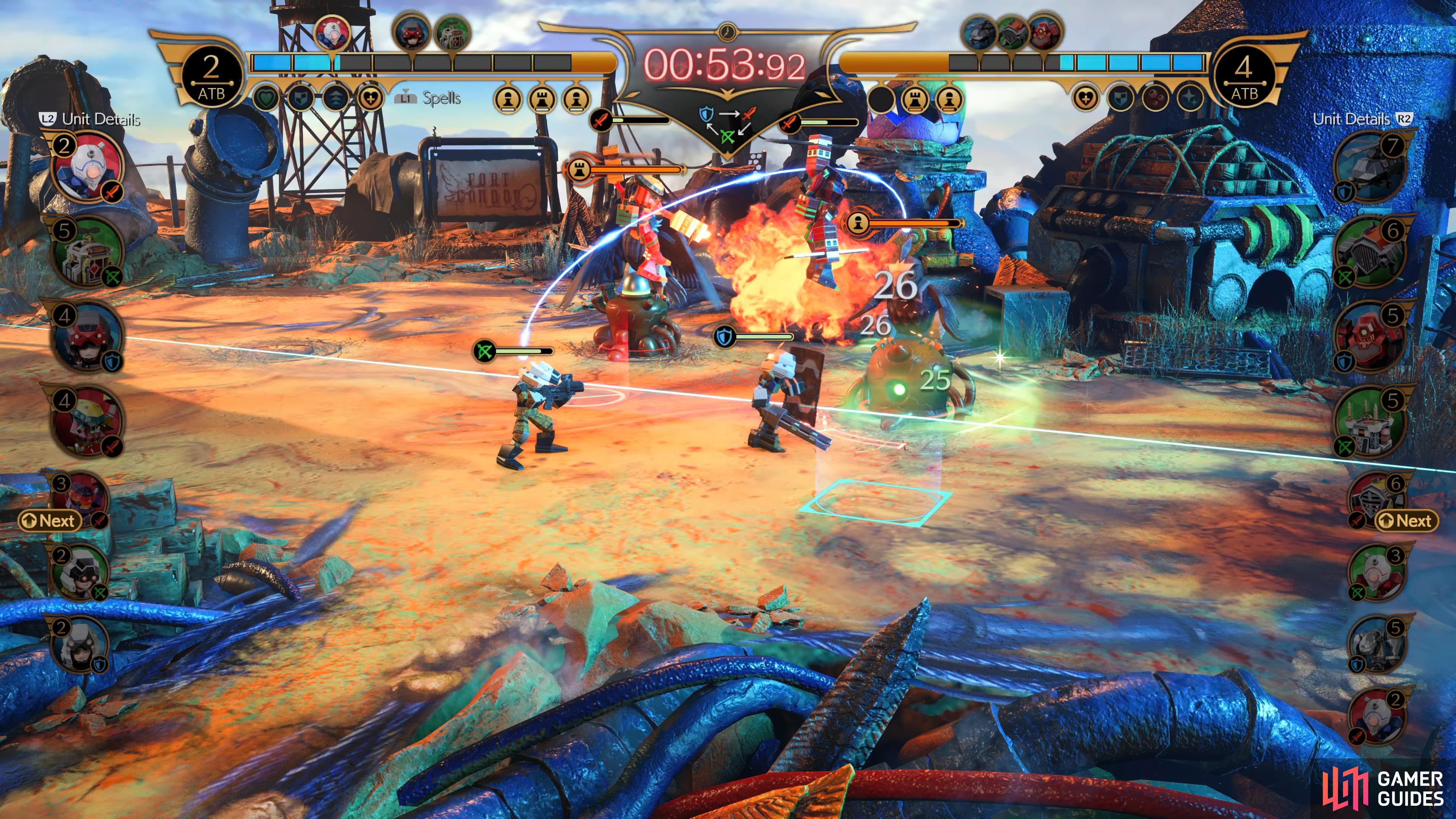 once you begin an all-out assault on his Outpost and Headquarters, he'll use his own Materia.