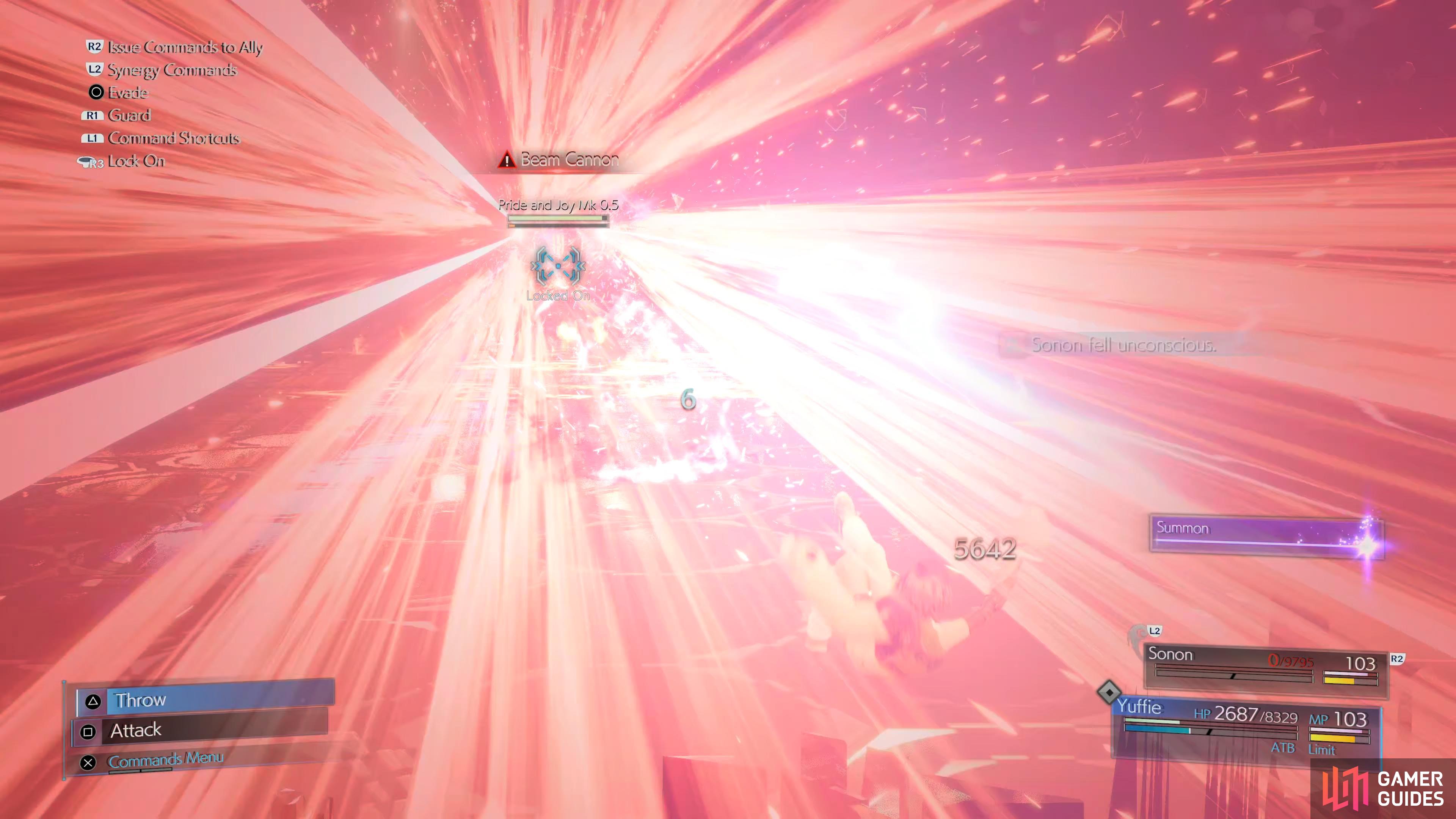 expect Beam Cannon to deal massive damage still, get close and dodge behind it