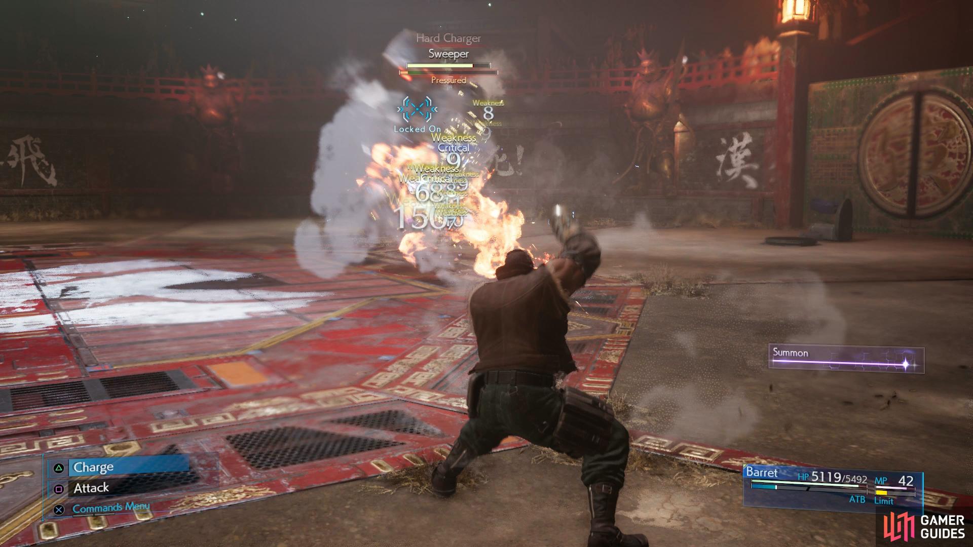 You can knock the Sweeper out of it's Head Charge ability.