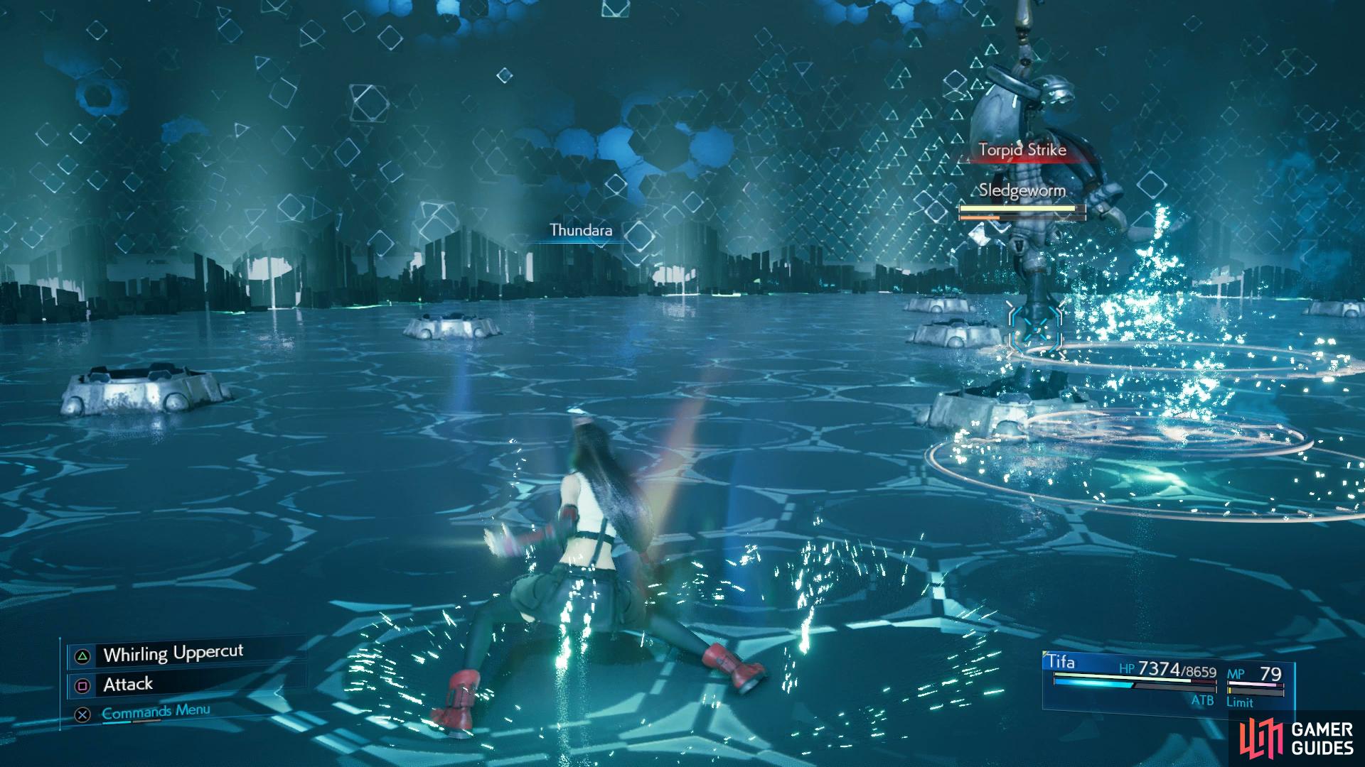 Dodge Torpid Strike to create an opening to use Thundara against it.