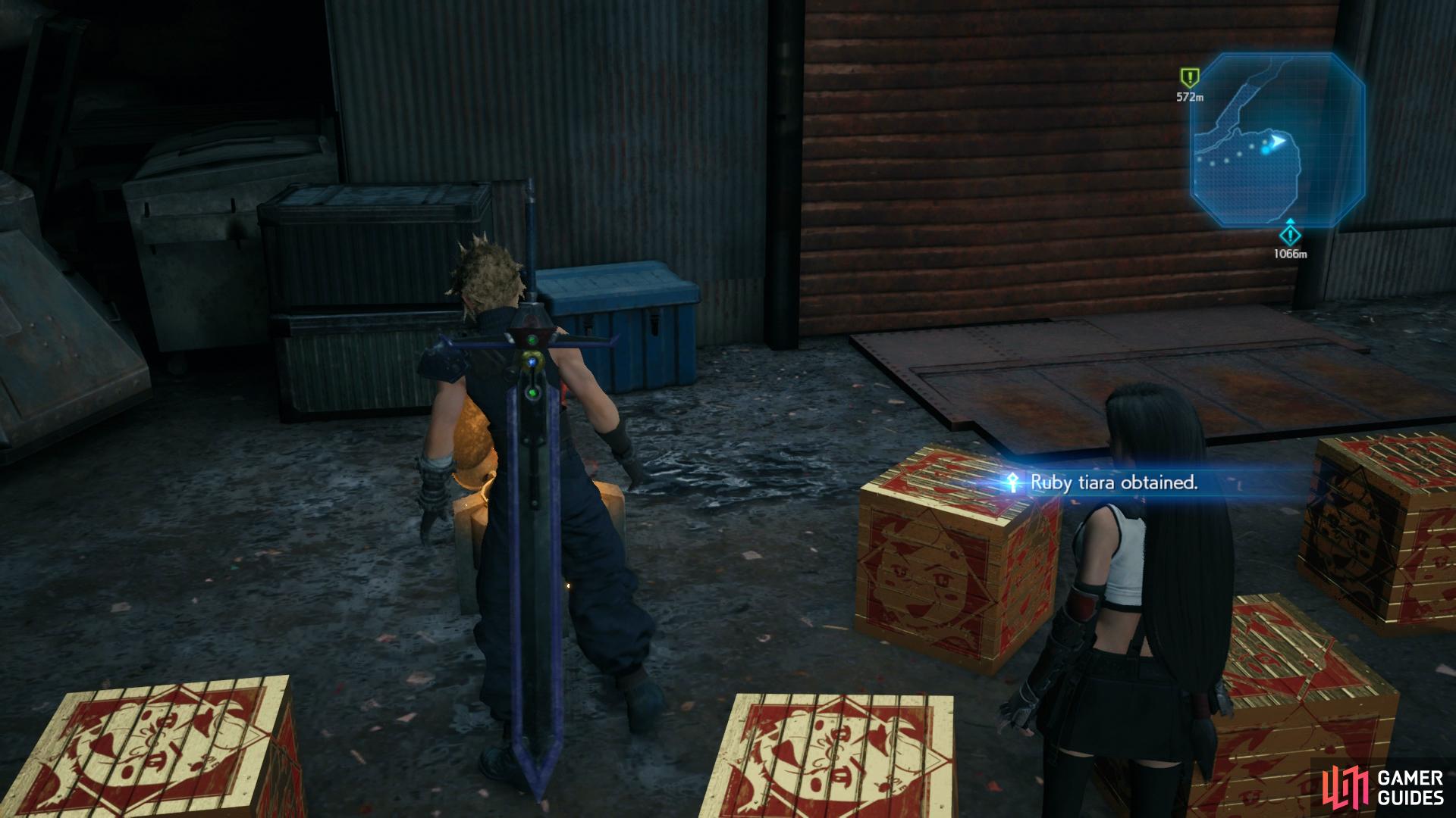 you'll find the Ruby Tiara amongs the chests here.