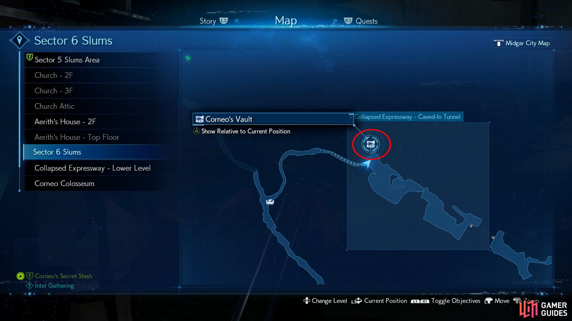 Head to the entrance of the Collapsed Expressway for the second Vault