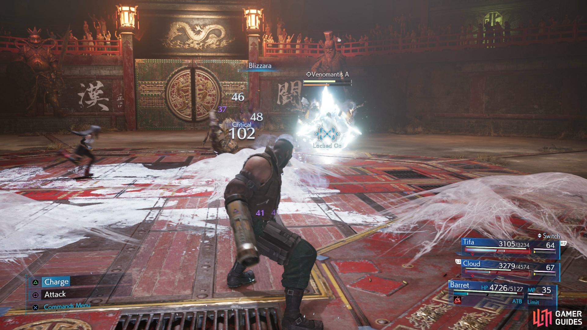 Focus on the Venomantis first with Blizzara(ga) to prevent them from Sleeping you.