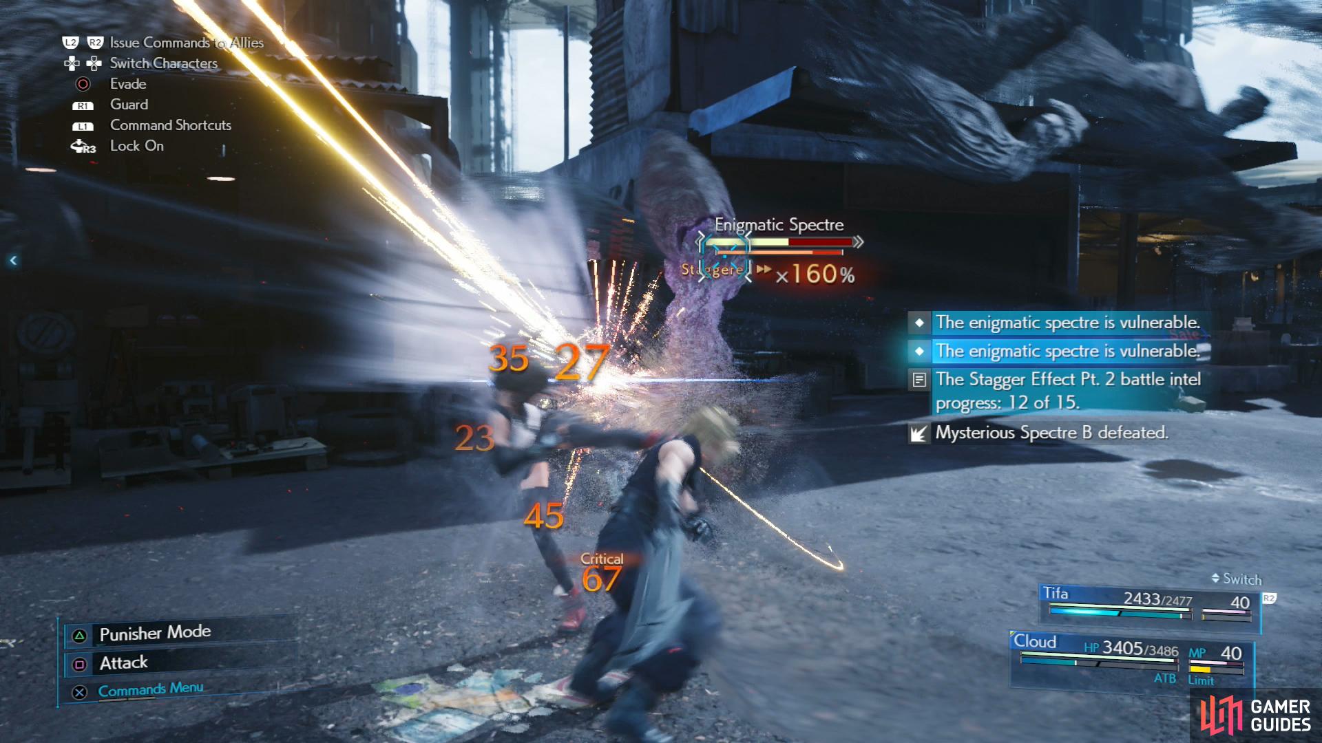 while the Enigmatic Spectre's attacks can be interrupted to induce Stagger.
