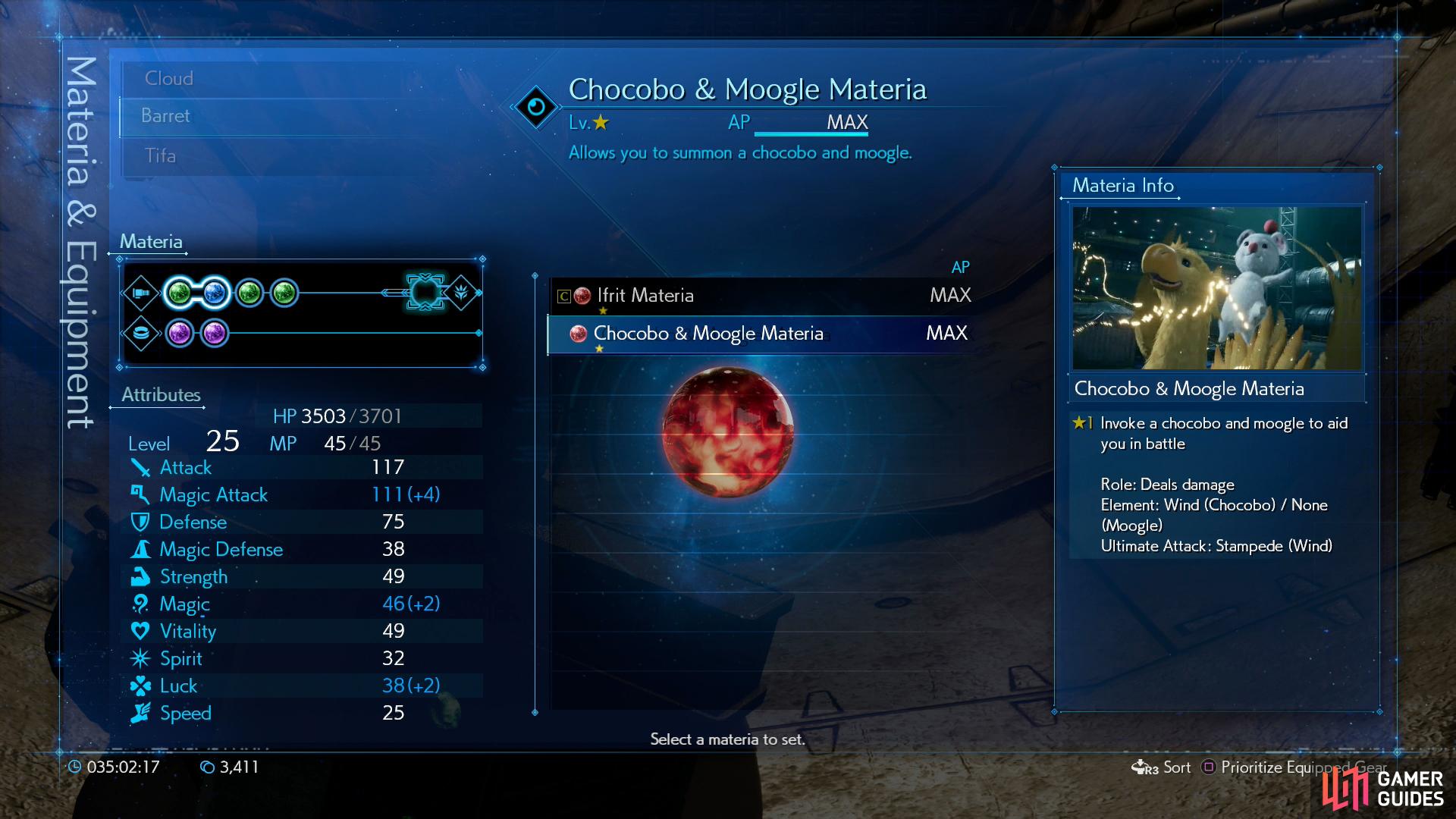Equip the materia on a character to diversify your summoning options.