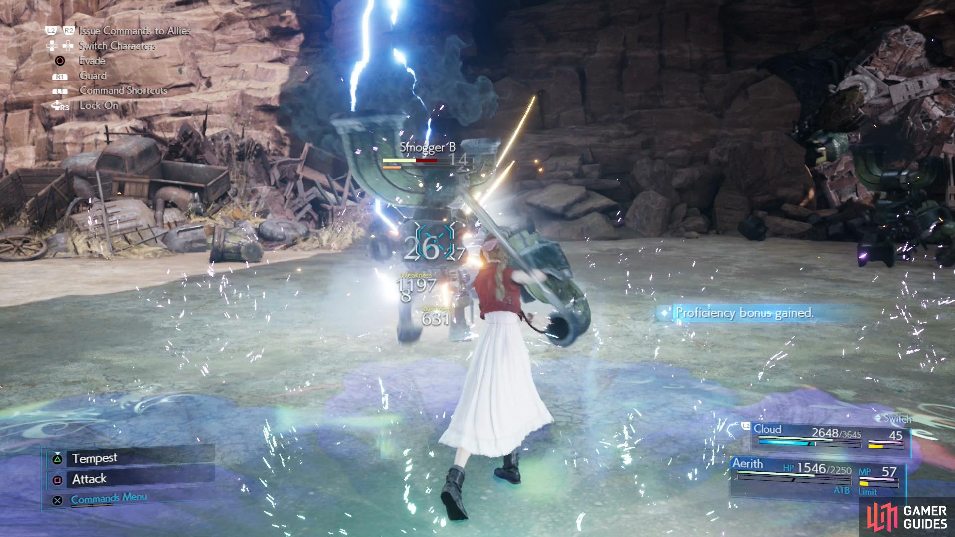 Aerith's Arcane Ward can allow her to blast away enemies quickly.