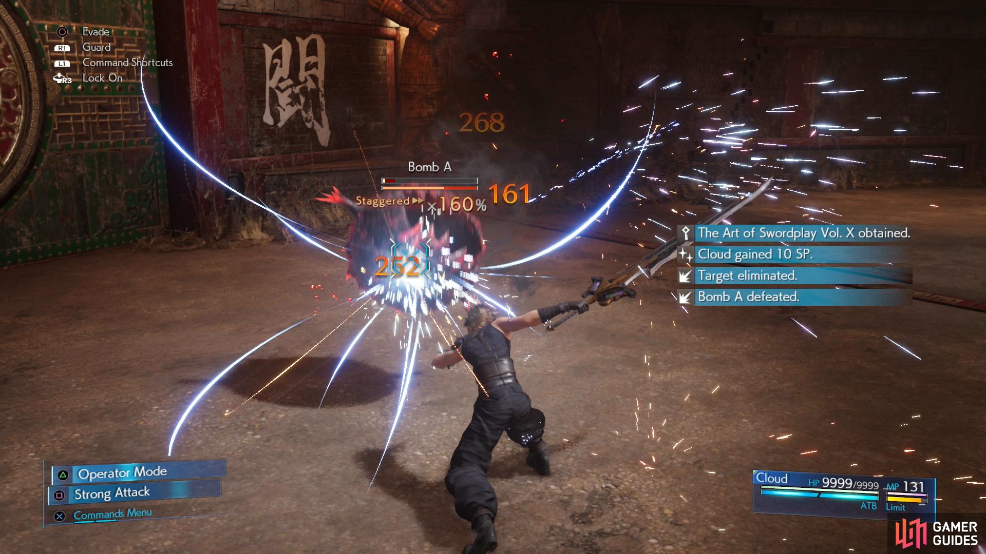 Cut down the out-classed Bombs to obtain "The Art of Swordplay Vol. X".