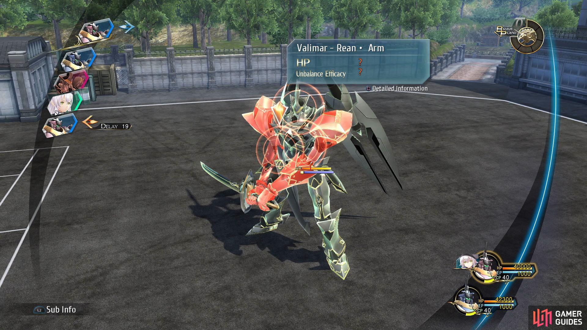 Aim for Valimar's arms when he is in the Default Stance 