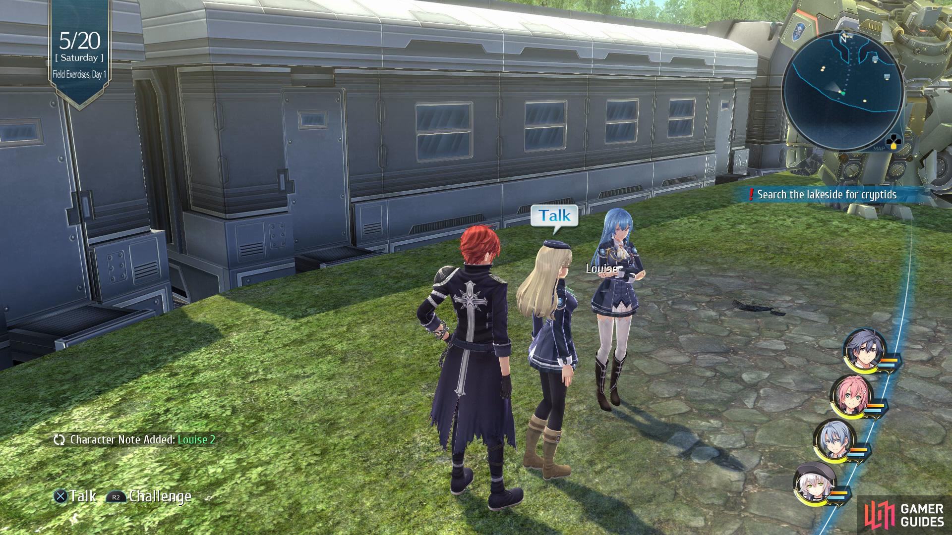 Speak with Louise outside Car 3 to complete her quest 