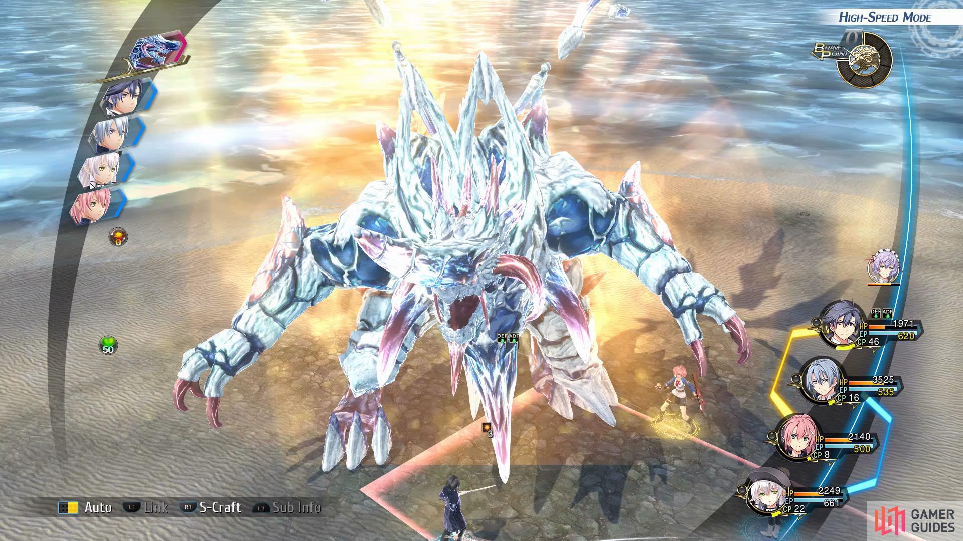you'll want to quickly impede it or heal the team up to full HP.