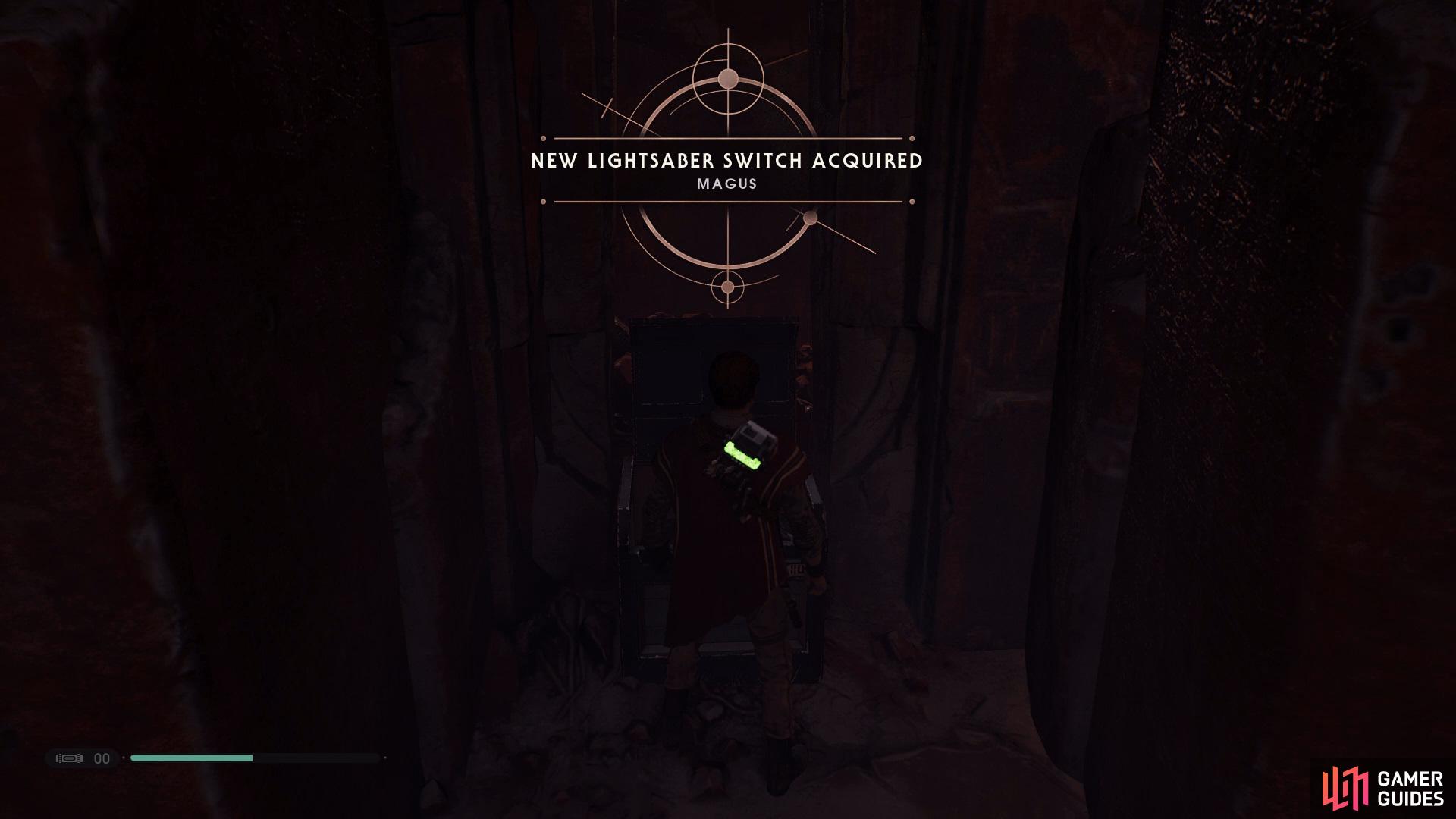 Collect the Magus Lightsaber Switch in the left corner