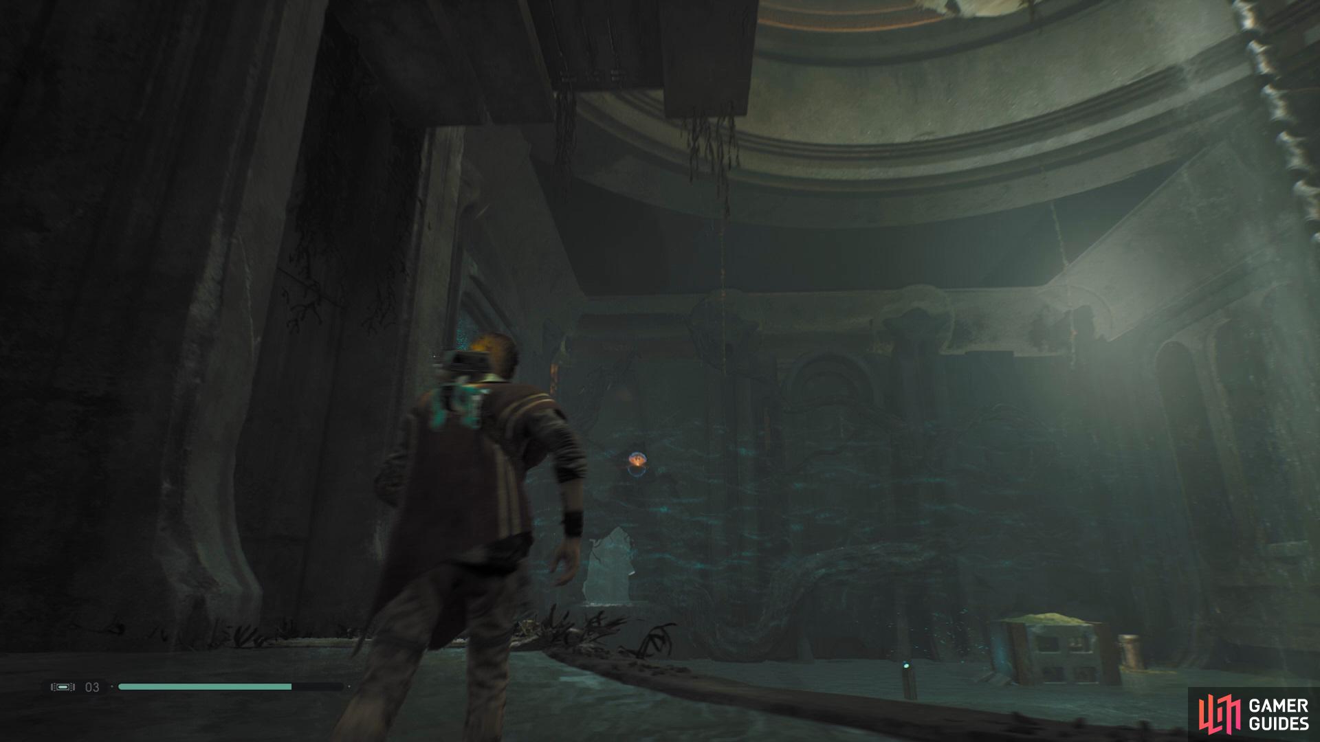 now head to the opposite side and throw a lantern into it 